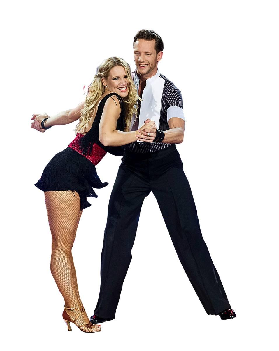 Anna Brolin och hennes ”Let’s dance”-partner Tobias Wallin.