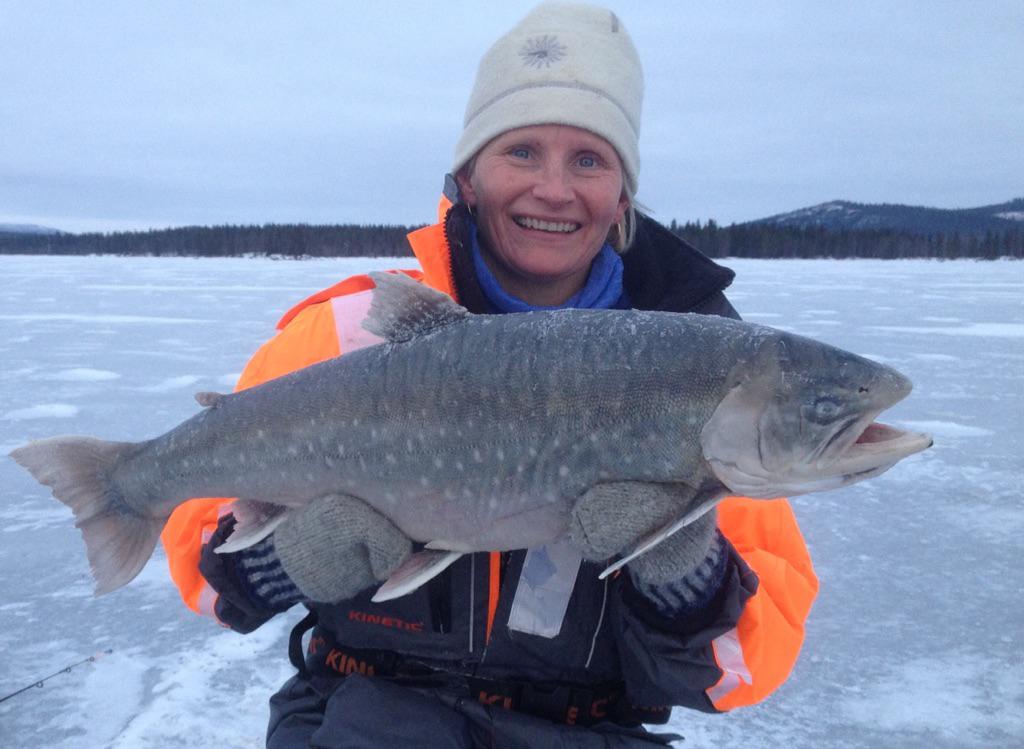 Umeåbon Ragna Asproth inledde det nya året med att pimpla upp en ofattbart stor röding efter en lång batalj på isen på Malgomaj. Nu är hon svensk rekordhållare.