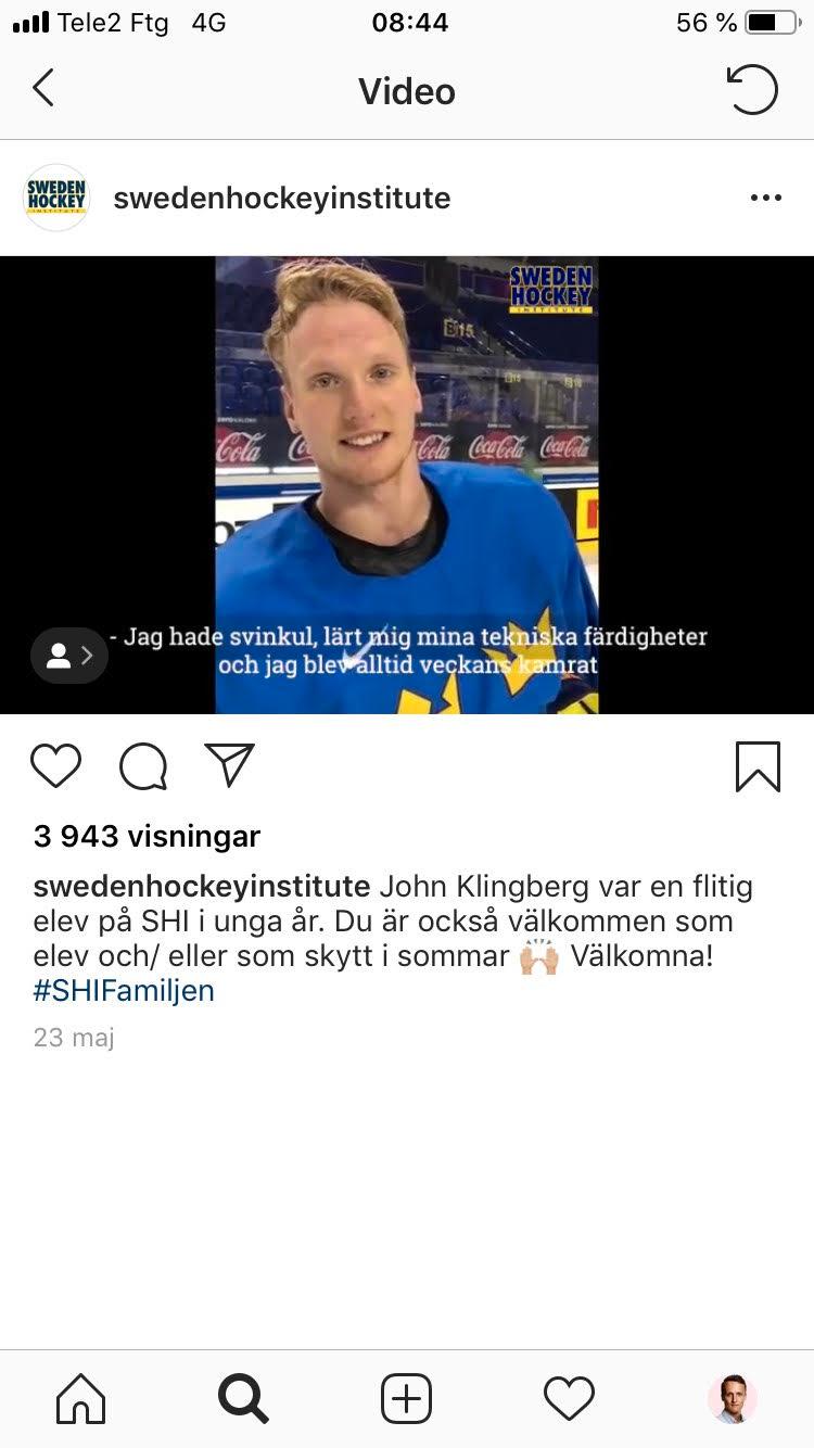 John Klingberg gjorde reklam för SHI:s verksamhet i landslagströja under hockey-VM. Videon är nu raderad.  
