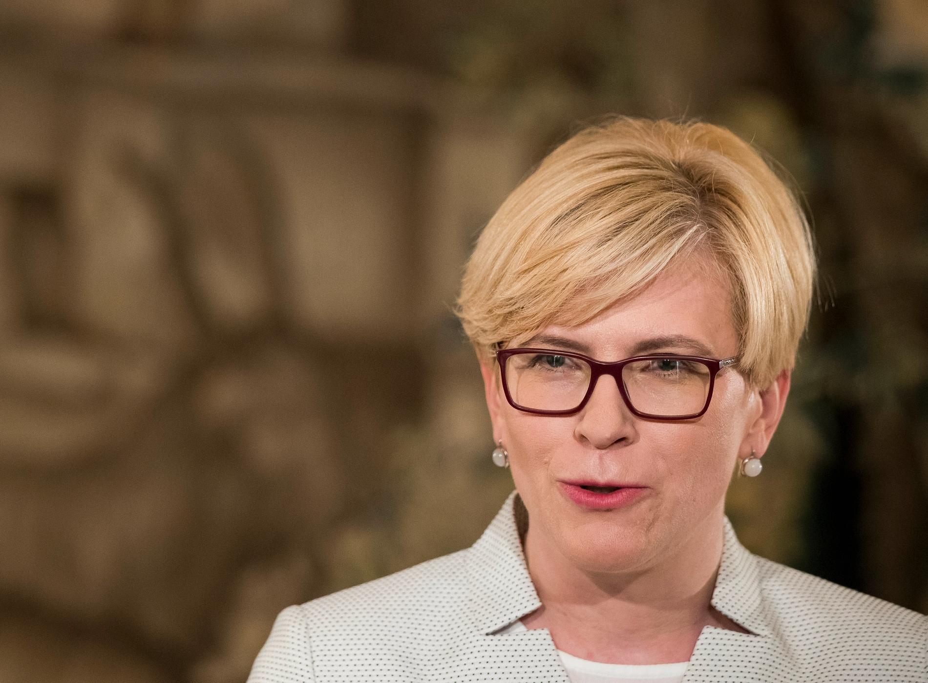 Den tidigare finansministern Ingrida Simonyte, ledare för kristdemokratiska Fosterlandsförbundet (TS-LKD), kommer med största sannolikhet leda Litauens kommande regering. Arkivbild.