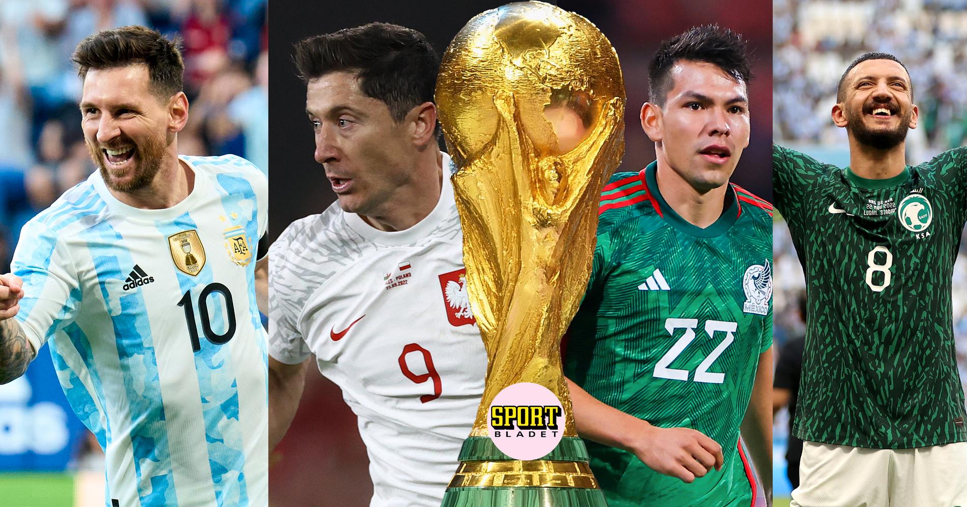 Argentina, Polen, Mexiko och Saudiarabien gör upp om två platser i åttondelsfinalerna i fotbolls-VM 2022. 