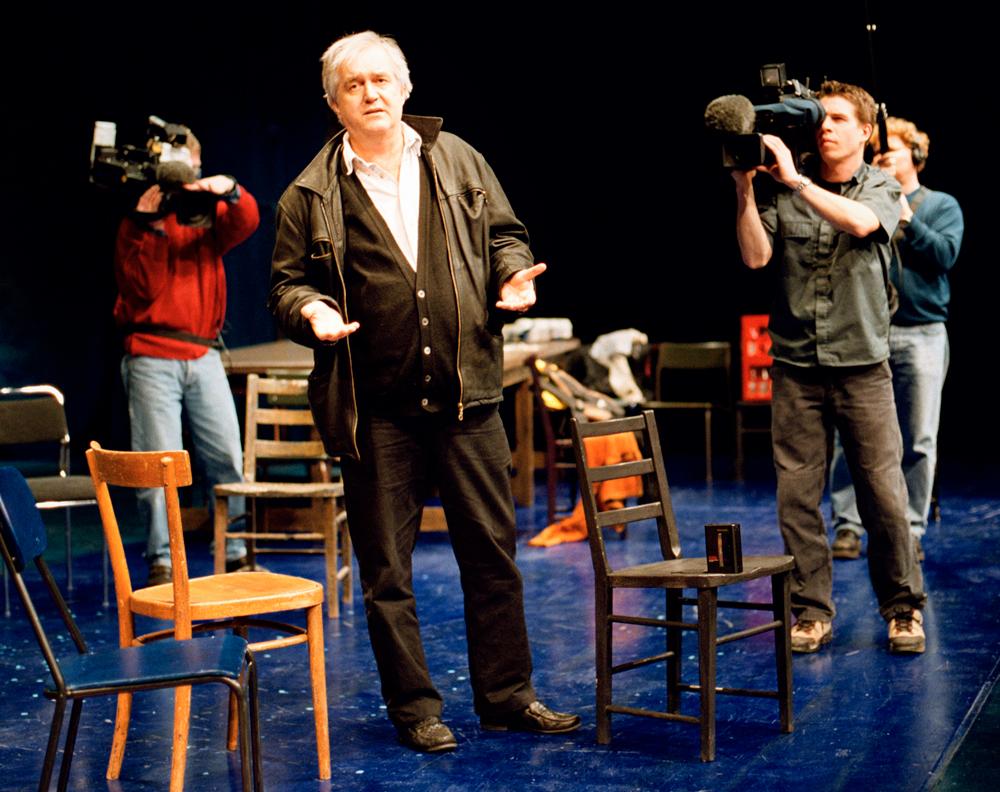 Här är en ögonblicksbild från 2000 inför premiären av pjäsen Påläggskalven som sattes upp på Backateatern i Göteborg.
FOTO: Thomas Johansson.