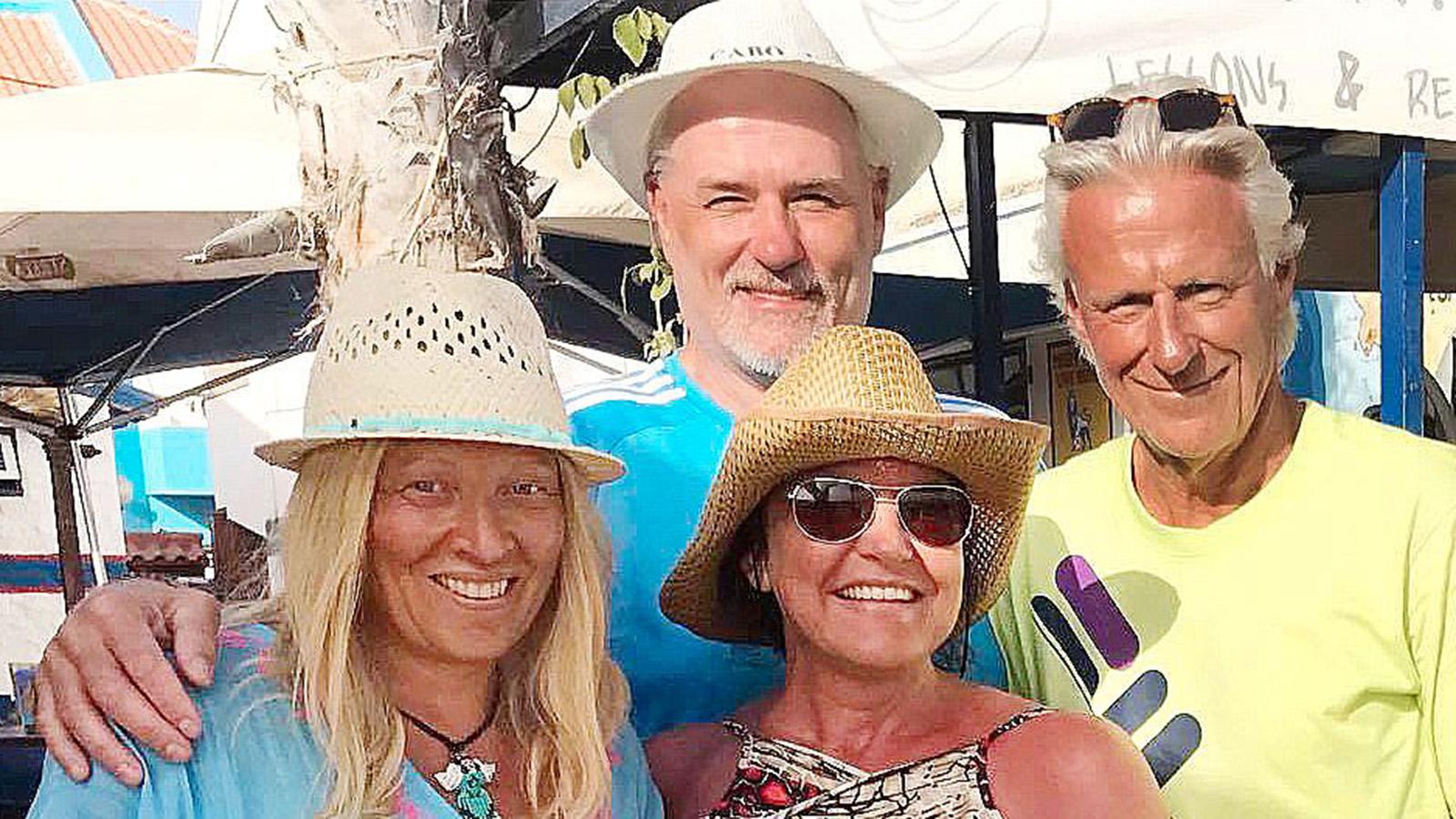 Glenn Hysén och hustrun Camilla Lendott Hysén mötte makarna Björn och Patricia Borg under semestern på Kap Verde 2019. 