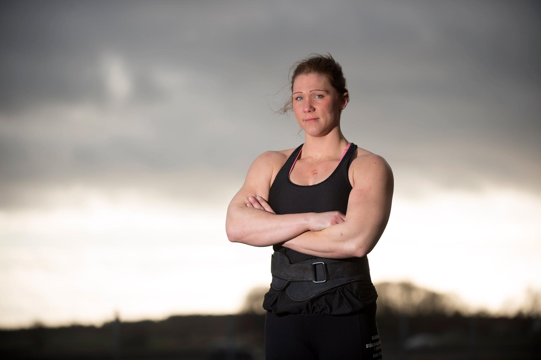 Martina Andersson inför EM-tävlingarna i Strongwoman i London 2016.