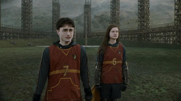 Daniel Radcliffe och Bonnie Wright i ”Harry Potter och Halvblodsprinsen” 