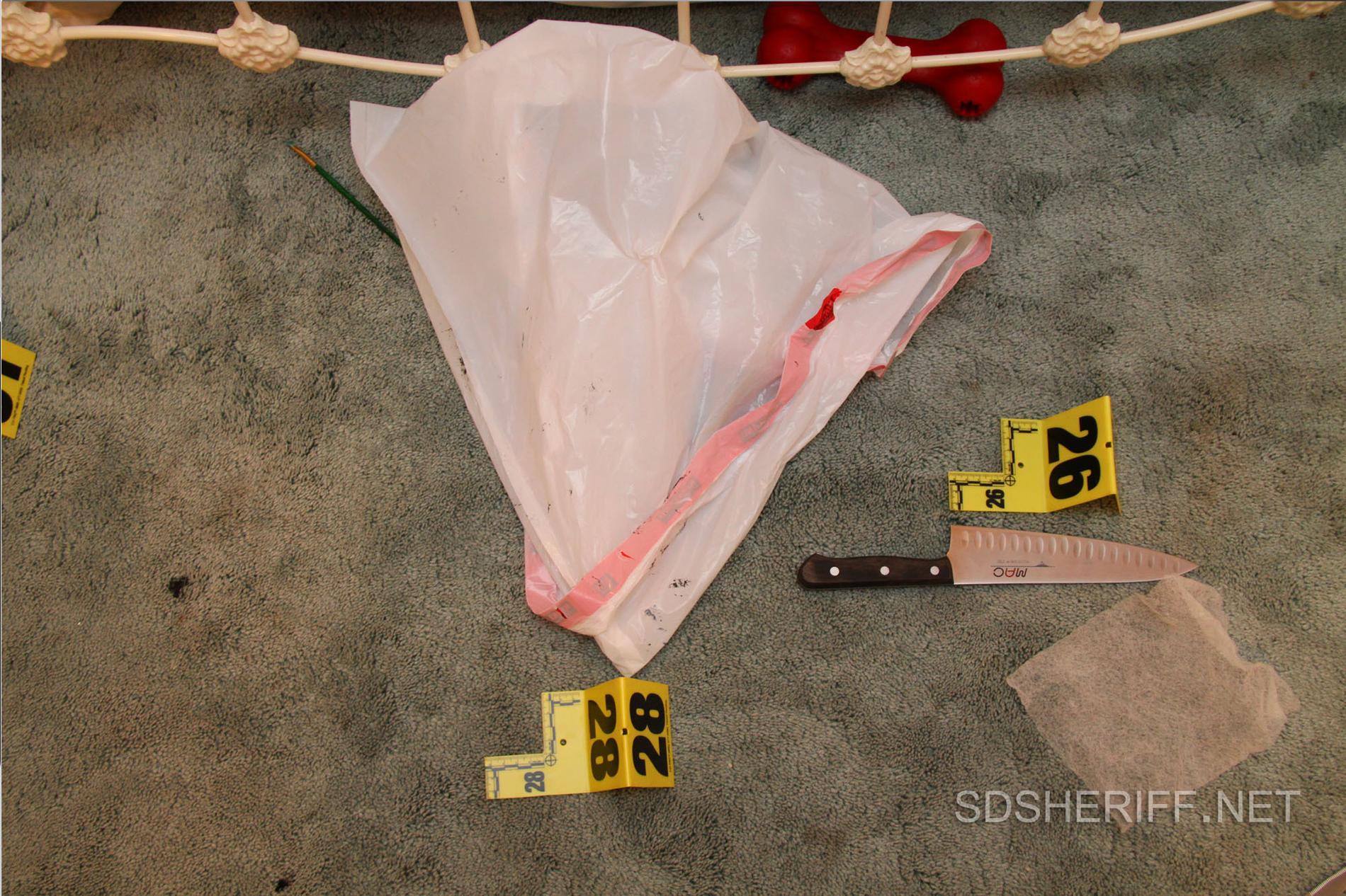 Polisen hittade en kniv i sovrummet som man 2011 misstänkte att Rebecca Zahau, 32, tagit sitt eget liv med. 