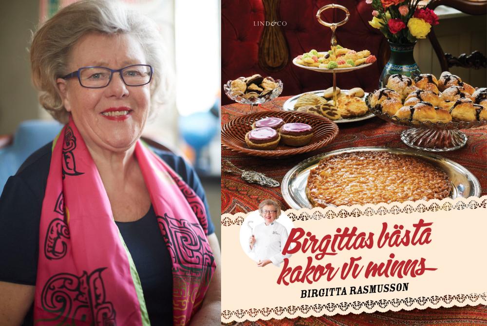 Birgitta Rasmusson och hennes nya kakbok Birgittas bästa – kakor vi minns (Lind & Co).