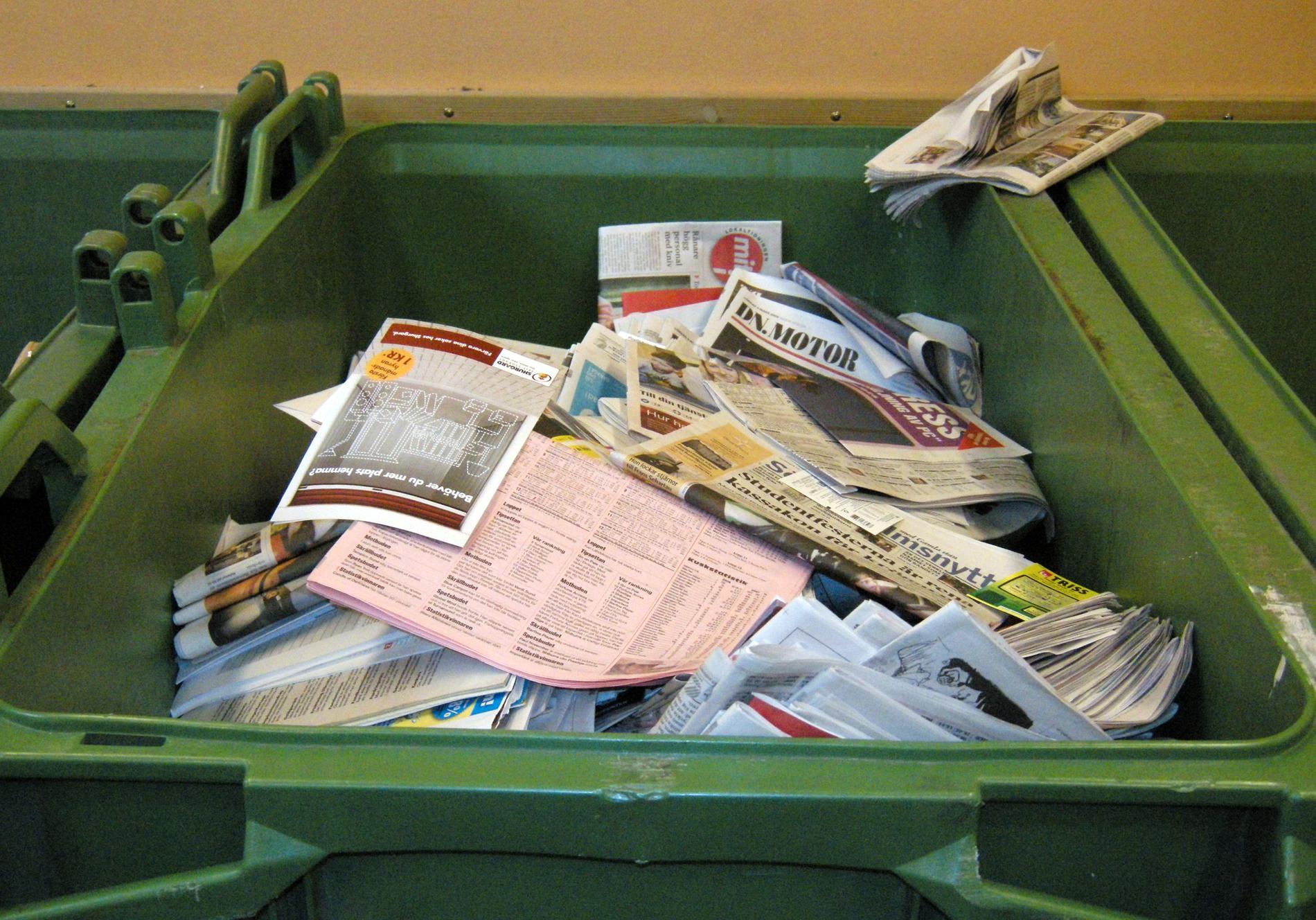 Tidningsbranschen slipper ta ansvar för återvinning av returpapper. Arkivbild.