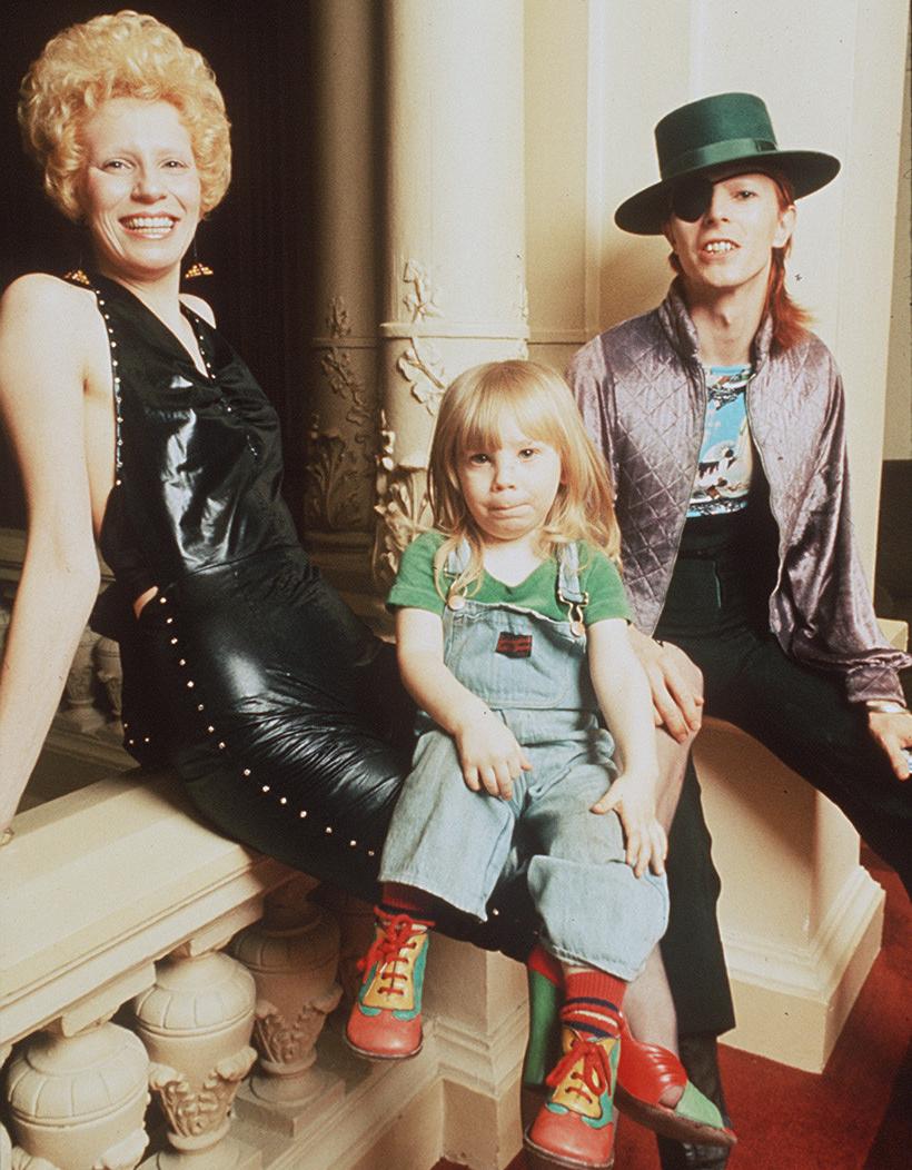 David Bowie, Angie Bowie och sonen Duncan, som tidigare hette Zowie.
