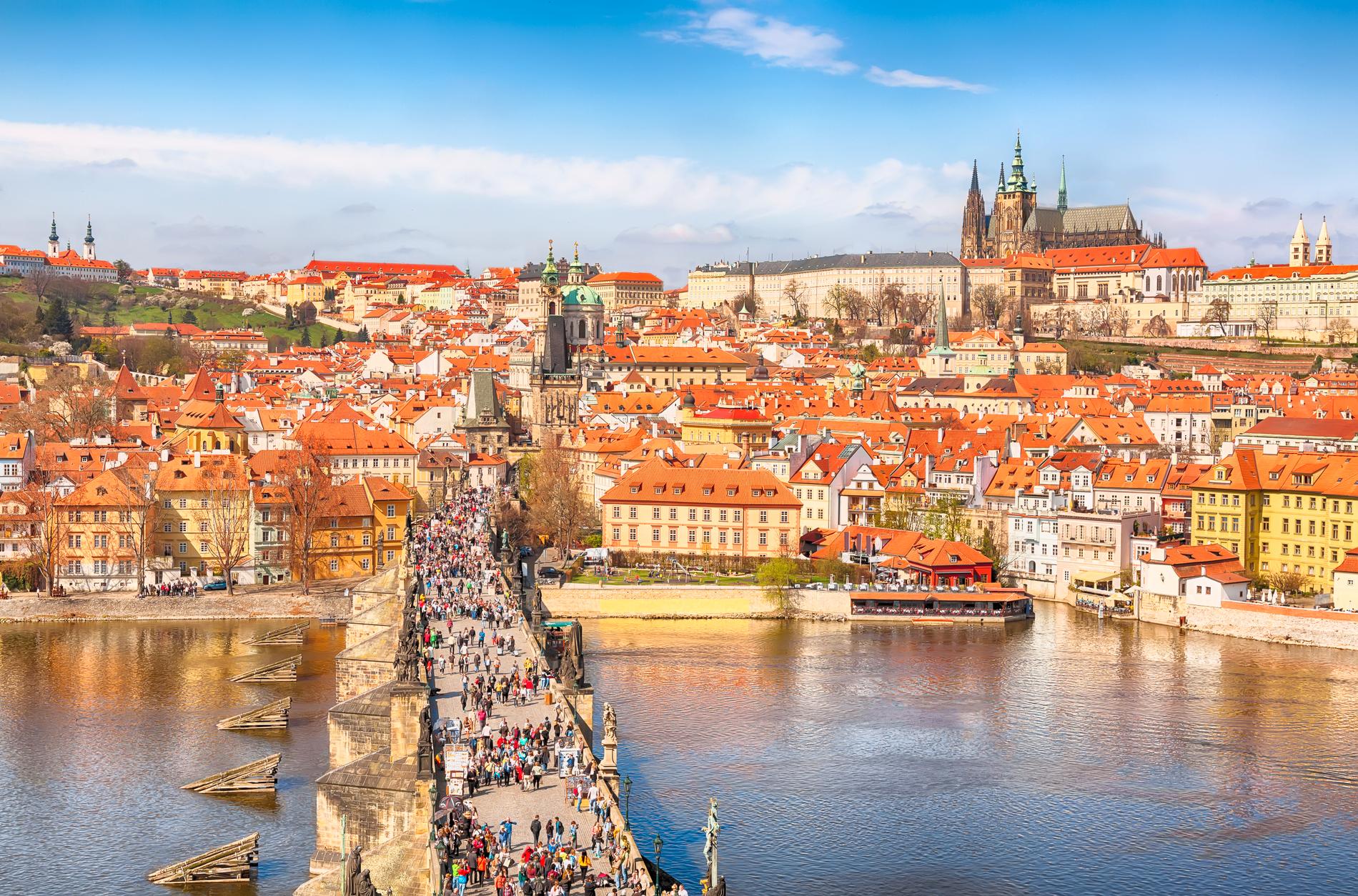 Prag är ett populärt weekendresemål. 