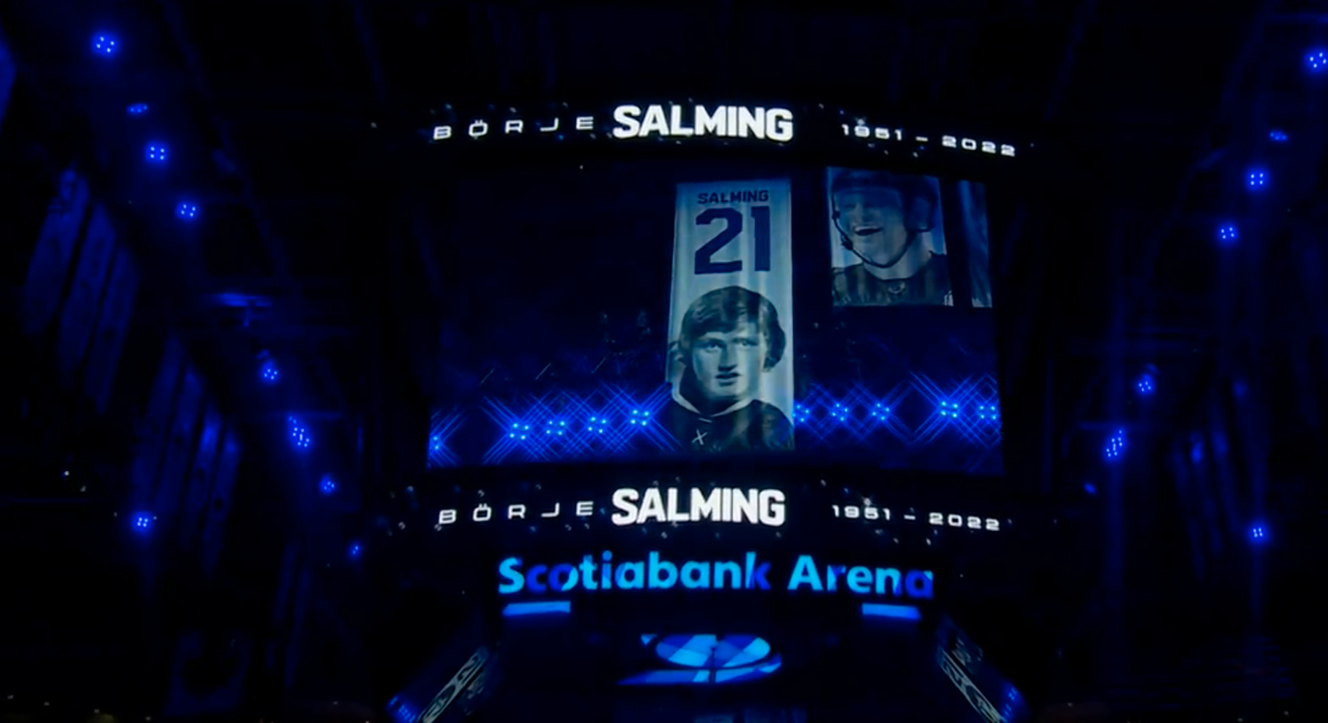 Toronto Maple Leafs höll minnesstund för Börje Salming.