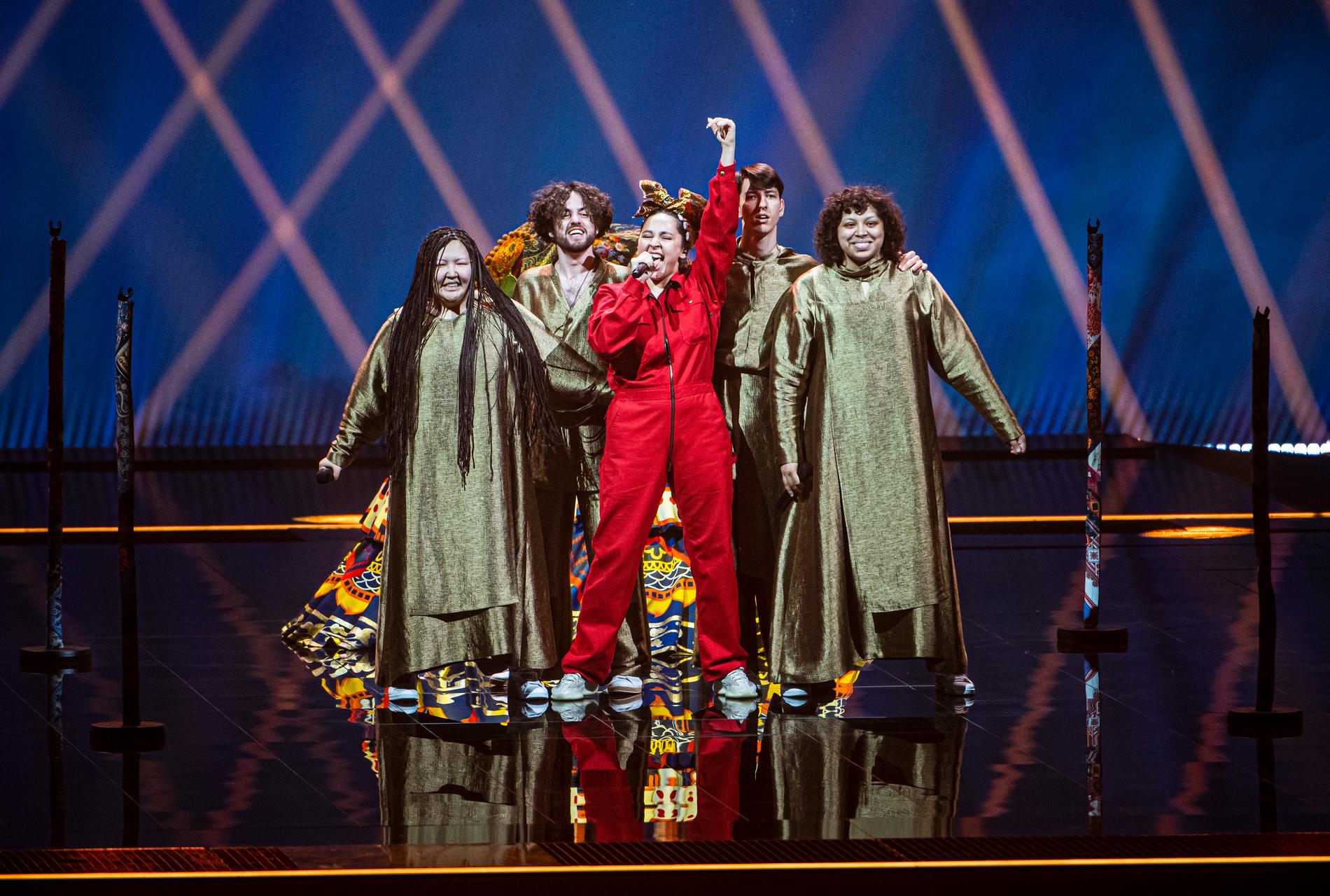 Ryska artisten Manizha Sangin tävlade i Eurovision song contest 2021.