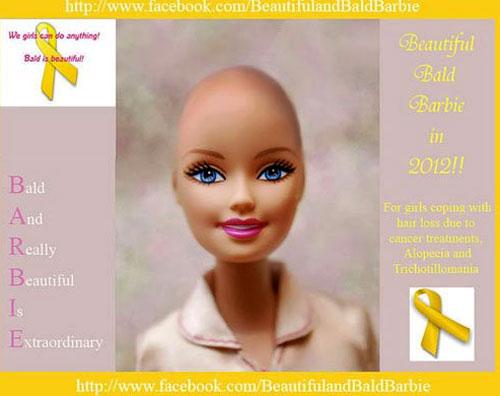 Skallig och vacker "Bald and beautiful-kampanjen" på Facebook gav resultat. Nu producerar leksaksjätten Matell en skallig Barbie.