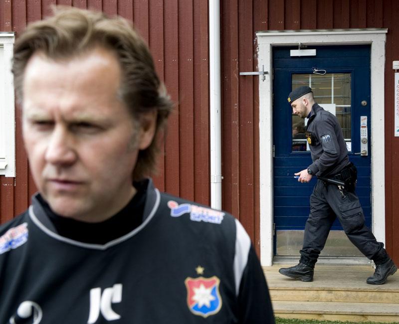 Janne Carlsson på dagens träning.