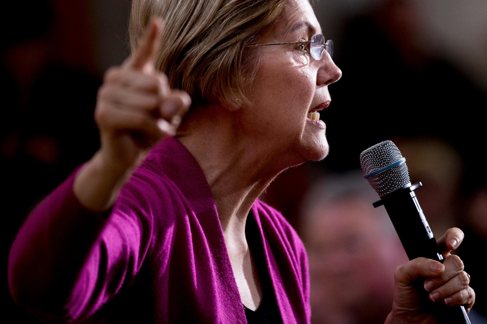 Den demokratiska presidentaspiranten och Massachusettssenatorn Elizabeth Warren.