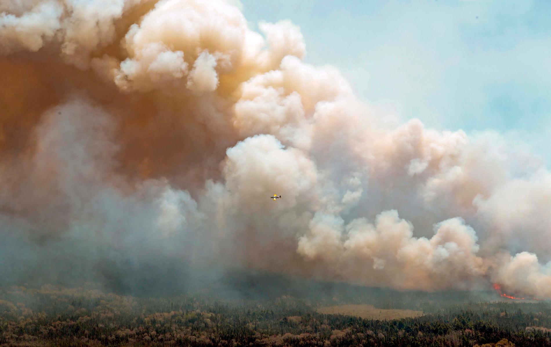 Rök från skogsbränderna i Nova Scotia i kanada.