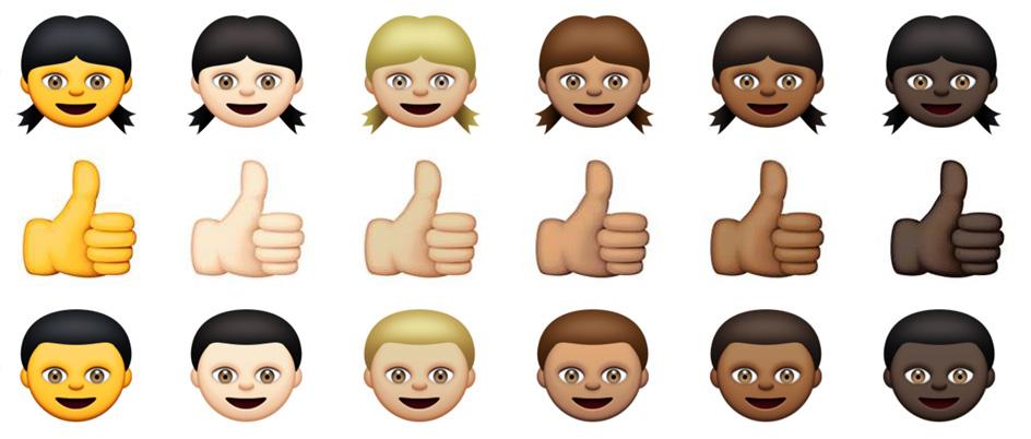 Här är några Apples nya emojis.