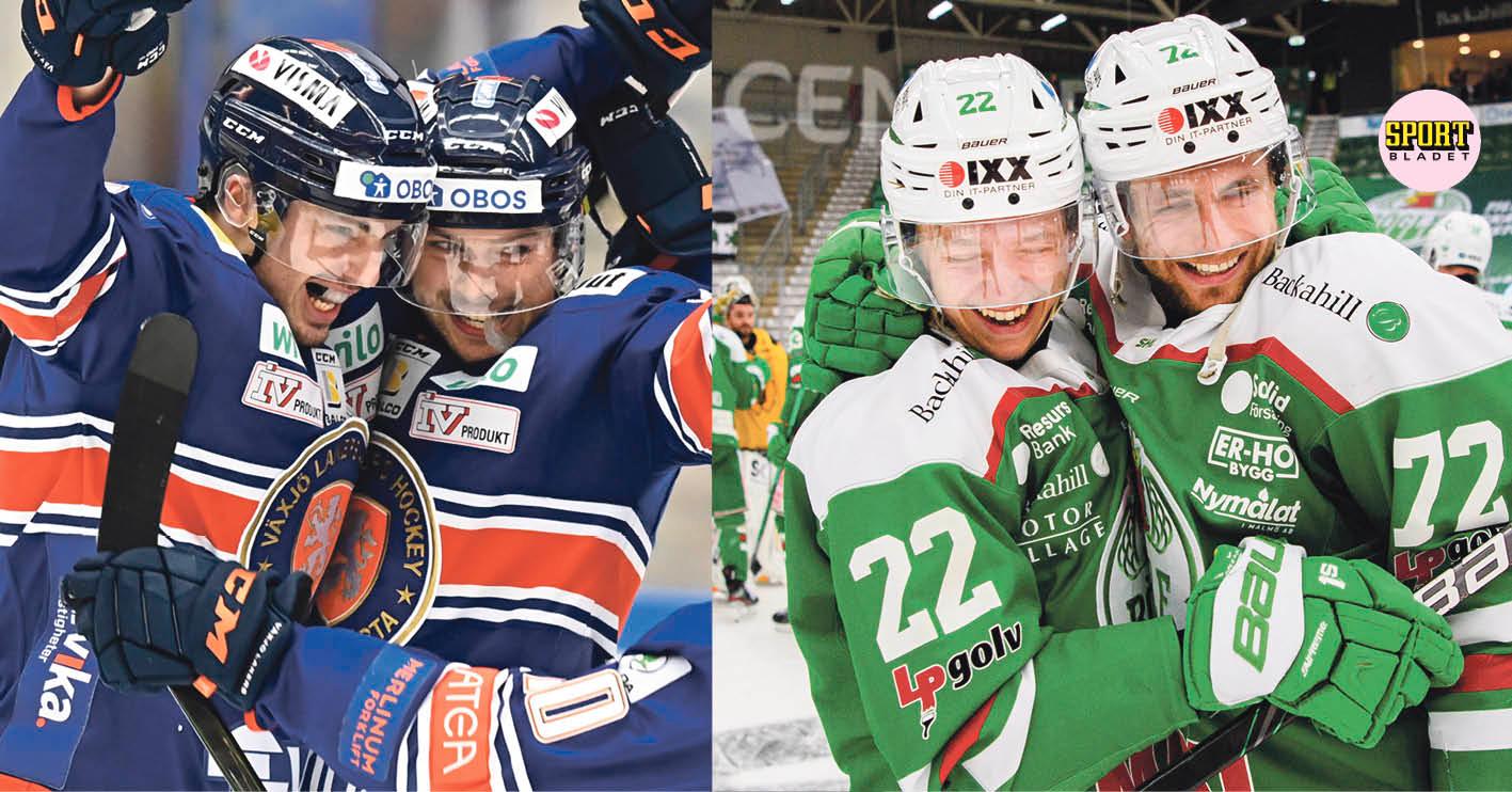 Växjö och Rögle möts i SM-finalen i ishockey 2021. 