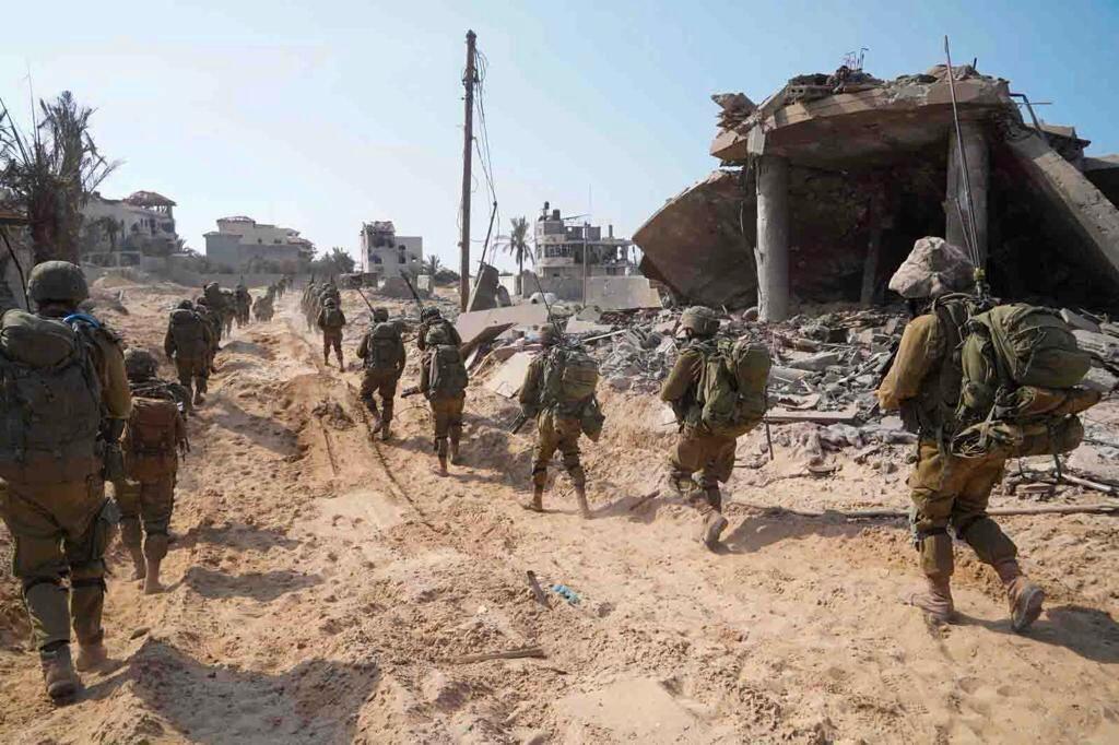 Israeliska marktrupper i Gaza den 5 nov.
