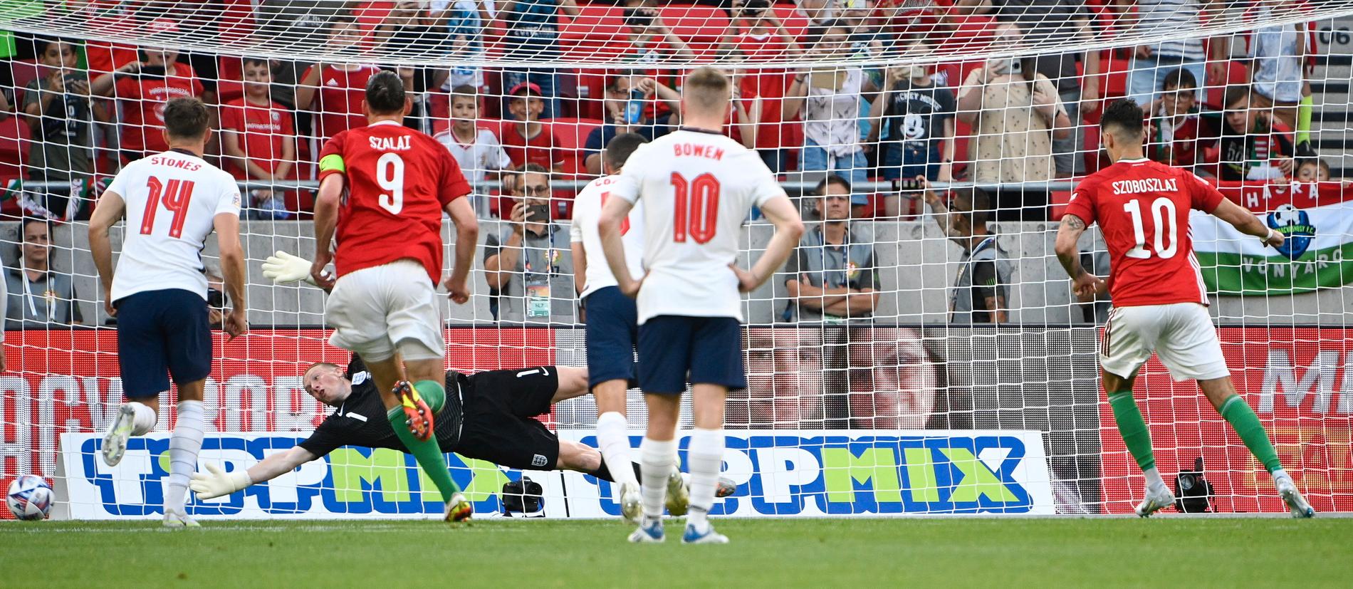 Dominik Szoboszlai gjorde enda målet när Ungern skrällvann mot England.