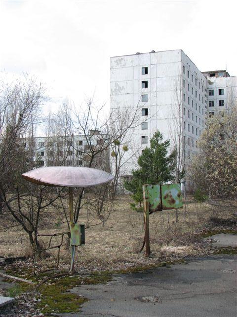 Övergivna platser vid Tjernobyl. 