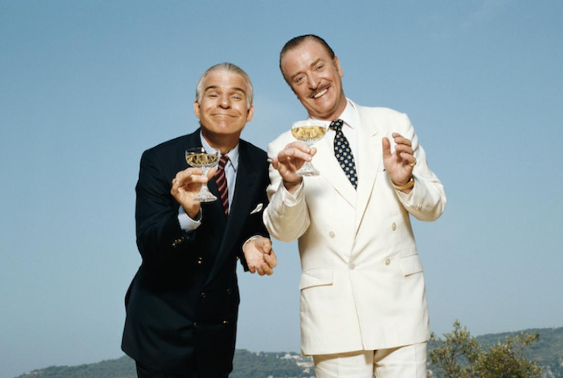Steve Martin och Michael Caine i ”Rivierans guldgossar” (1988).