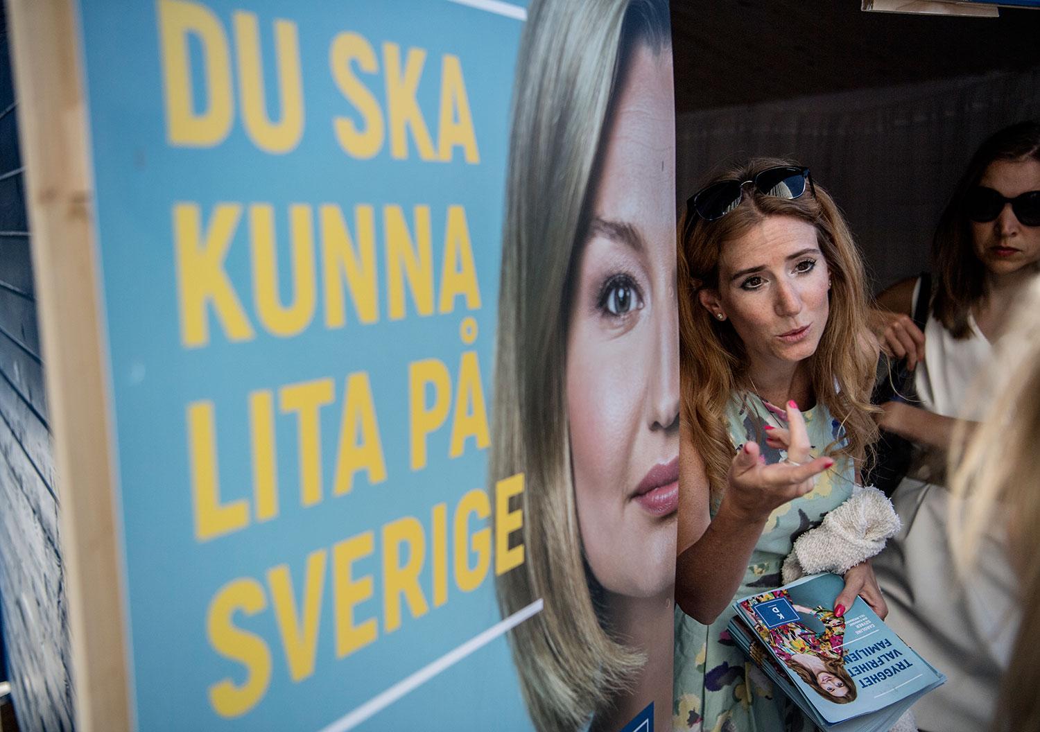 Nyligen invigde Caroline Szyber KD:s valstuga i centrala Stockholm.