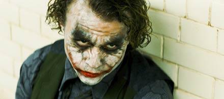 Uppskattad filmroll Heath Ledger som Jokern i "Dark knight".
