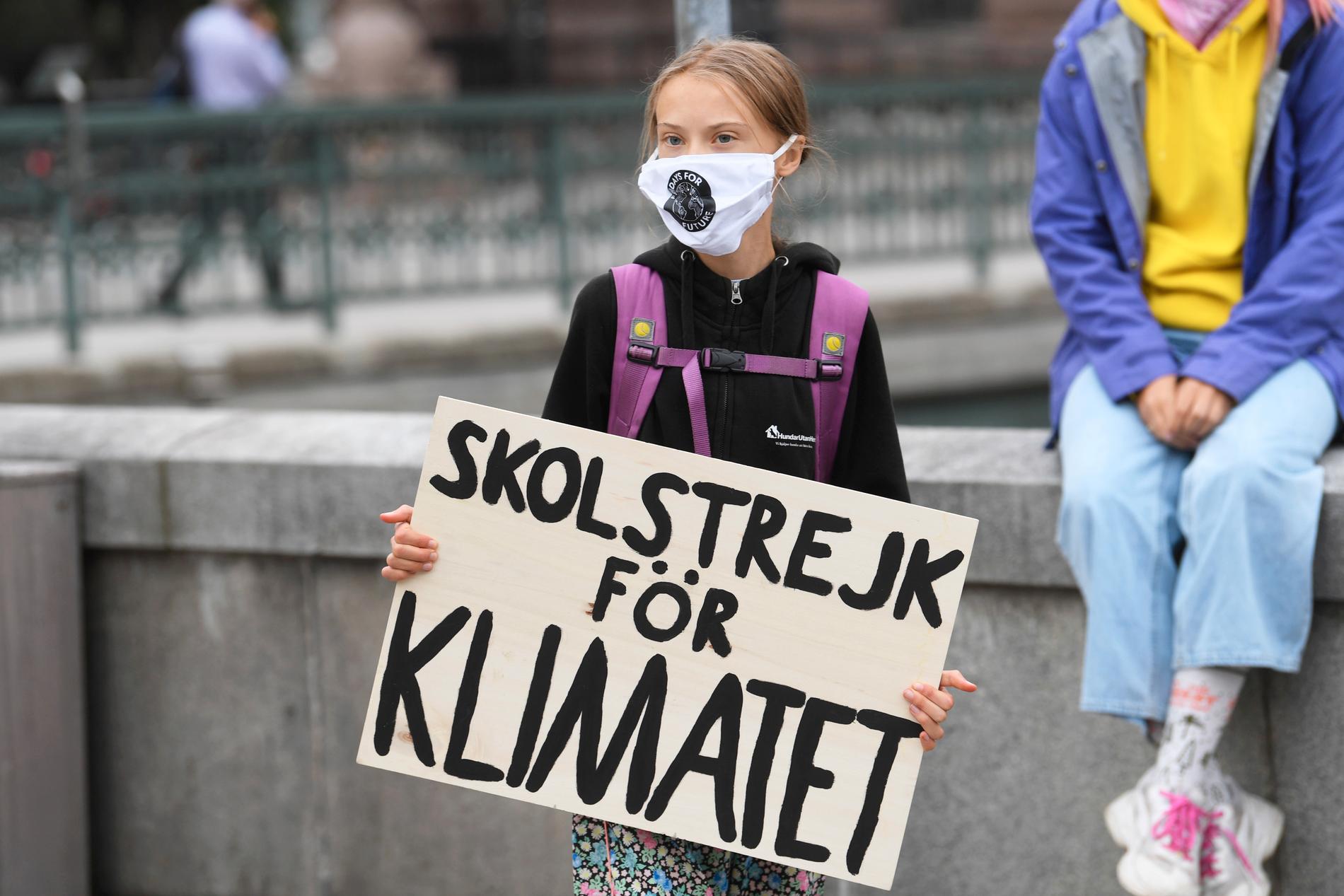 Klimataktivisten Greta Thunberg är gästande chefredaktör för söndagens DN. Arkivbild.