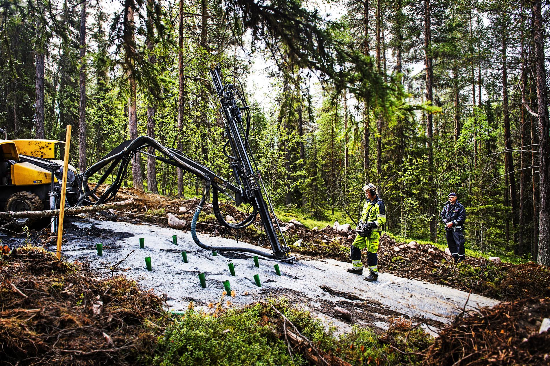 Beowulf mining provborrar efter järnmalm i Kallak utanför Jokkmokk i augusti 2012.