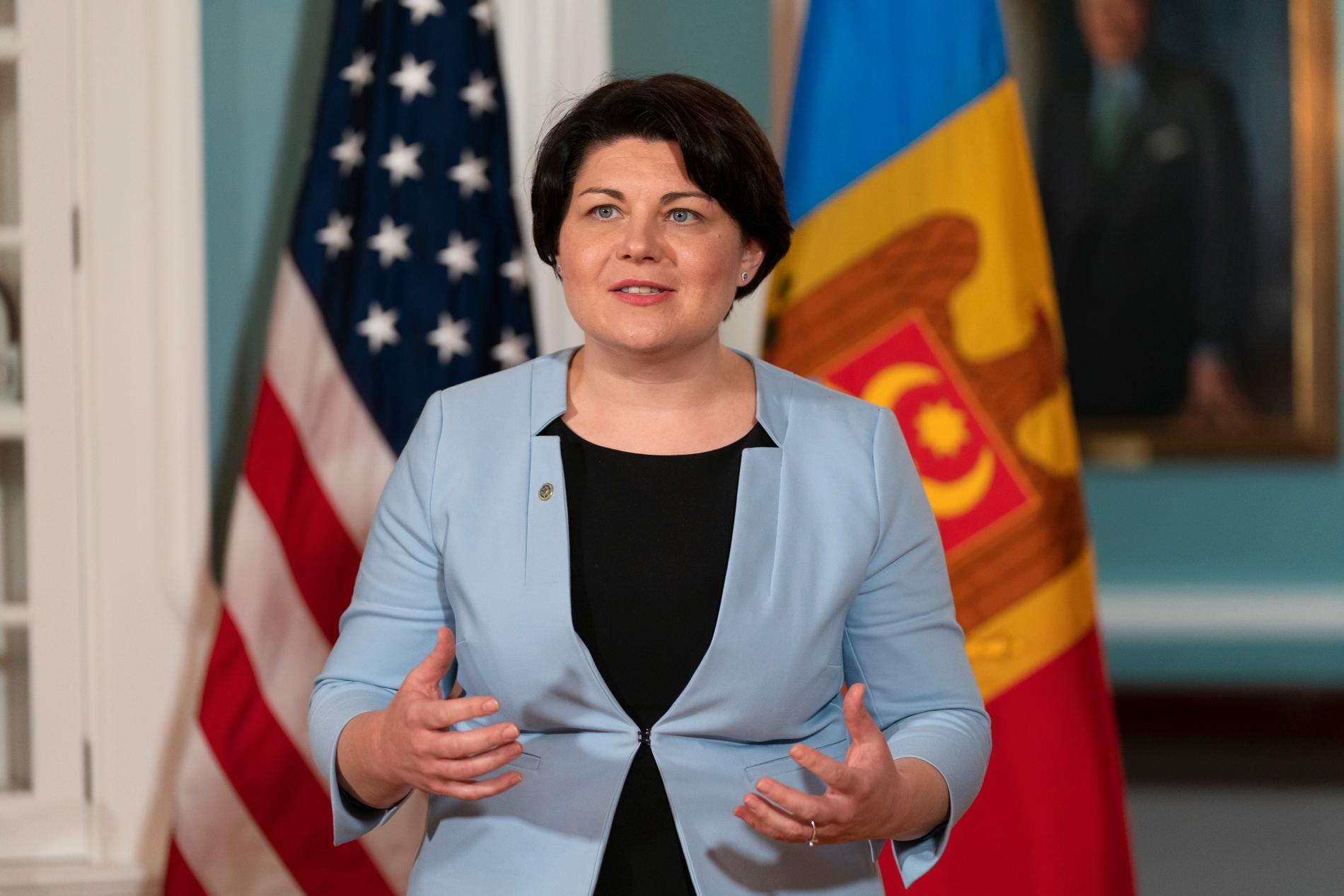Moldaviens avgående premiärminister Natalia Gavrilita.