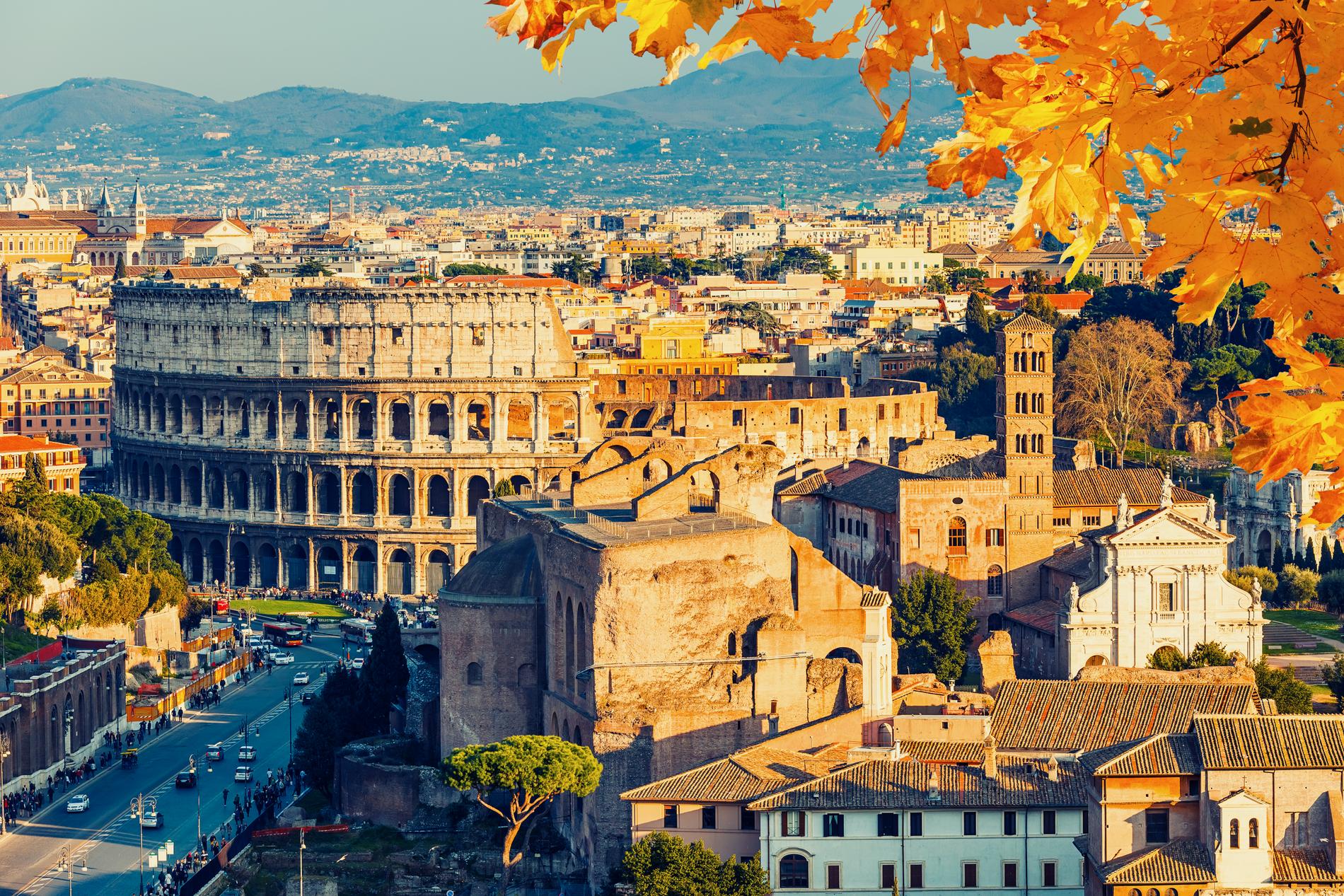 Colosseum kan vara extra vackert under hösten. 