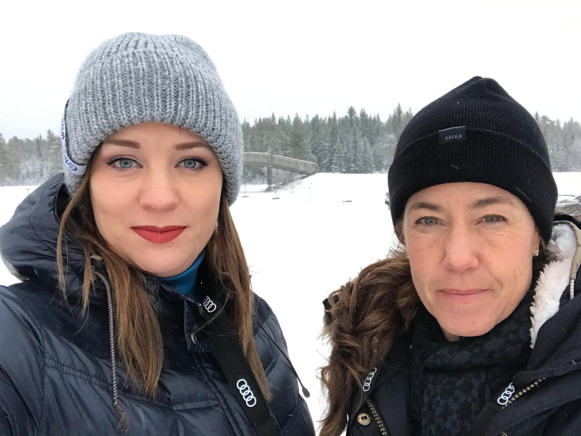 Sportbladets Anna Rydén och Petra Thorén 