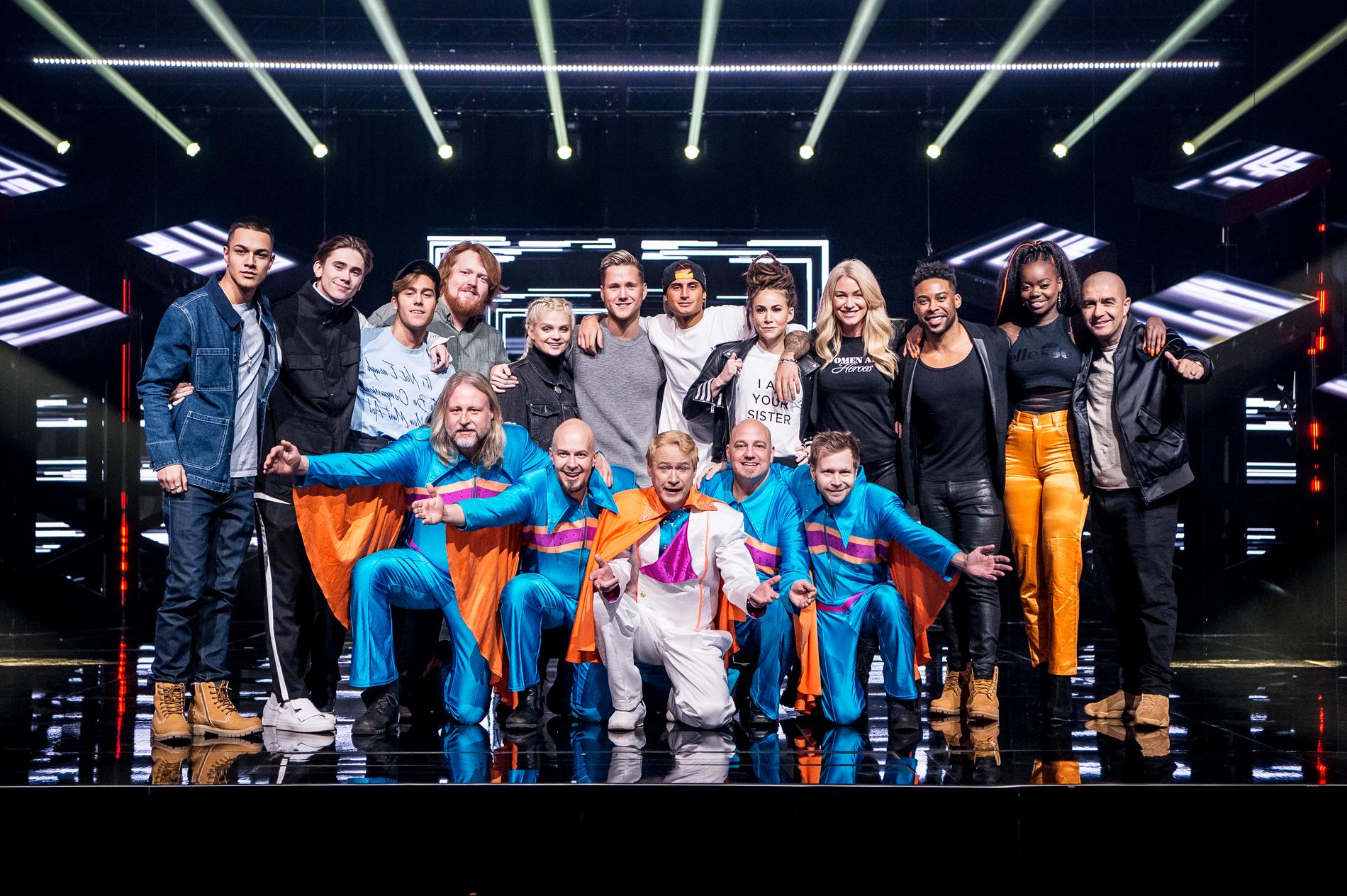 Alla deltagare i årets final av Melodifestivalen. 