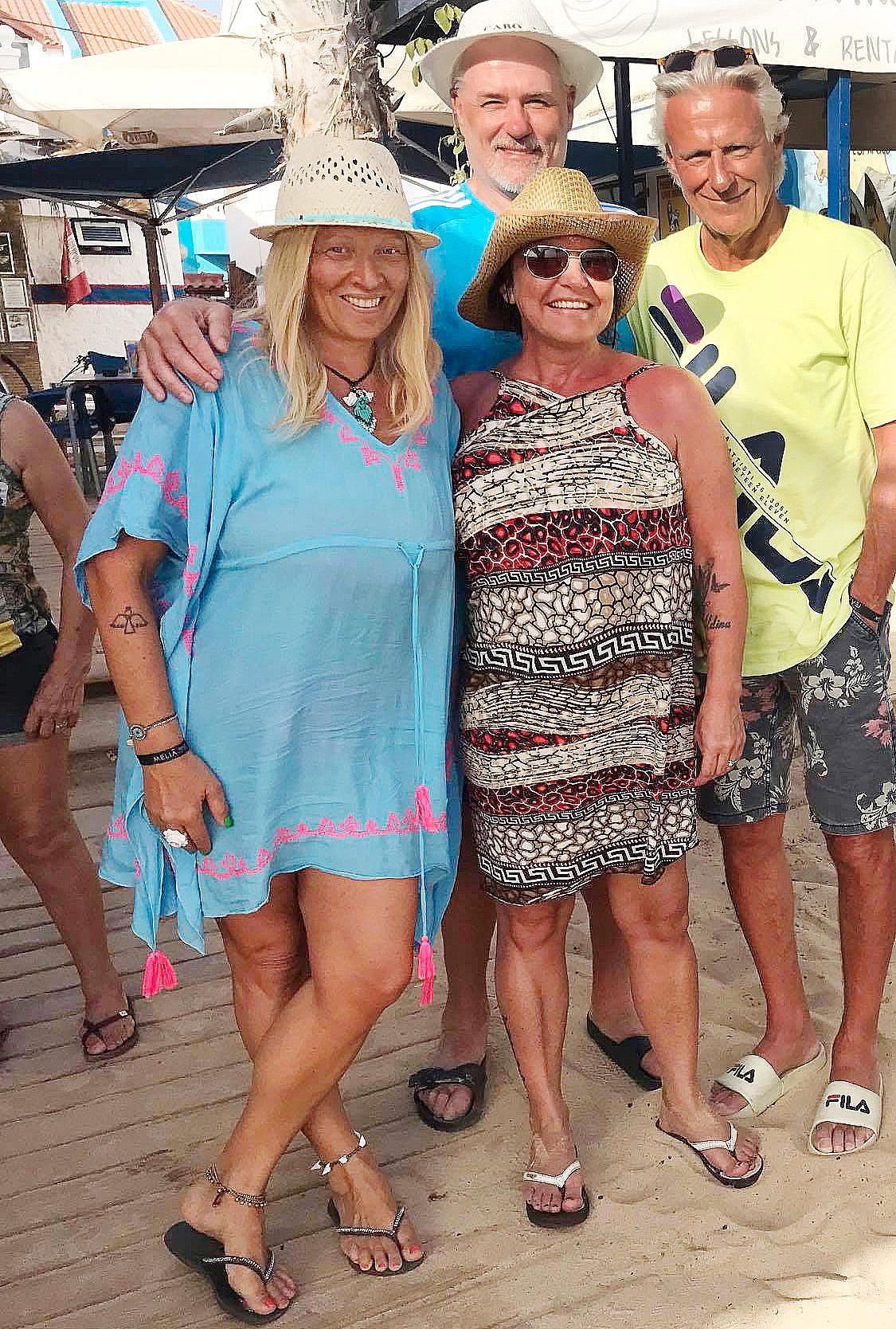 Glenn Hysén, 60, och hustrun Camilla Lendott Hysén, 51, mötte makarna Björn och Patricia Borg under semestern på Kap Verde. ”Han är en av de stora hjältarna för mig”, säger Glenn som hoppas att de ska hinna äta middag med paret Borg. 