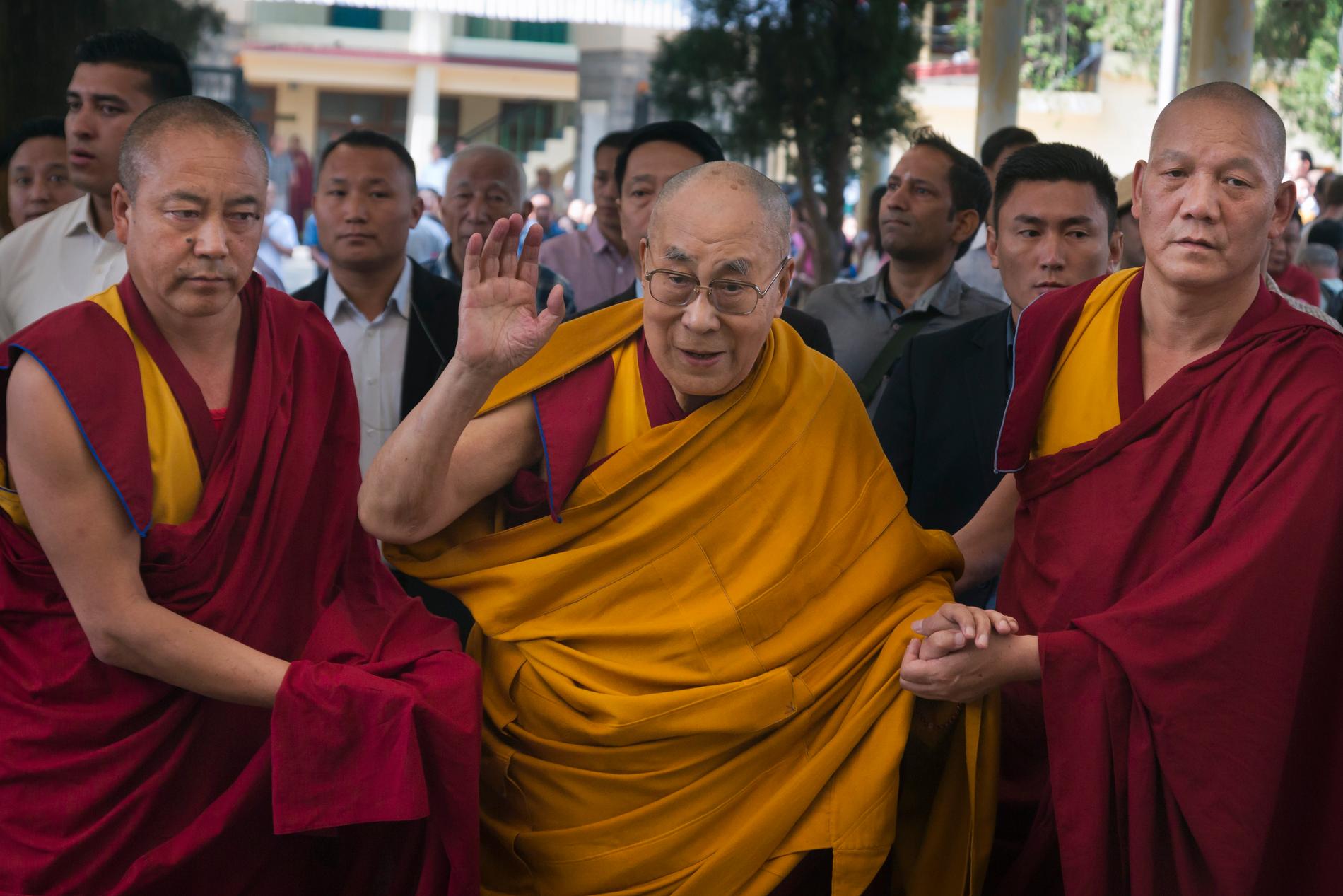 Buddhisternas andlige ledare Dalai lama. 