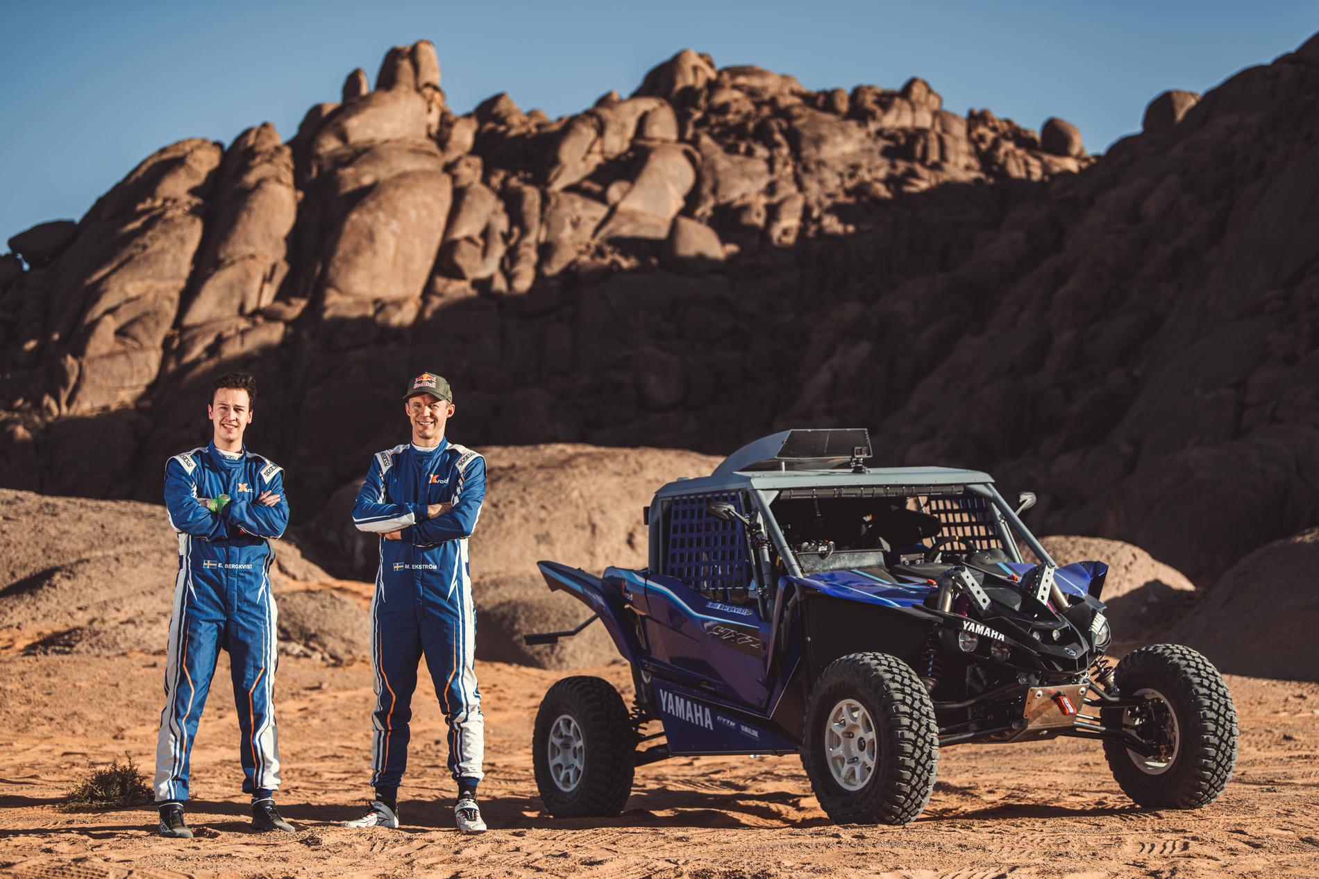 Mattias Ekström, världsmästare i rallycross och Emil Bergkvist juniorvärldsmästare i rally står inför nästa utmaning. Rally Dakar 2021