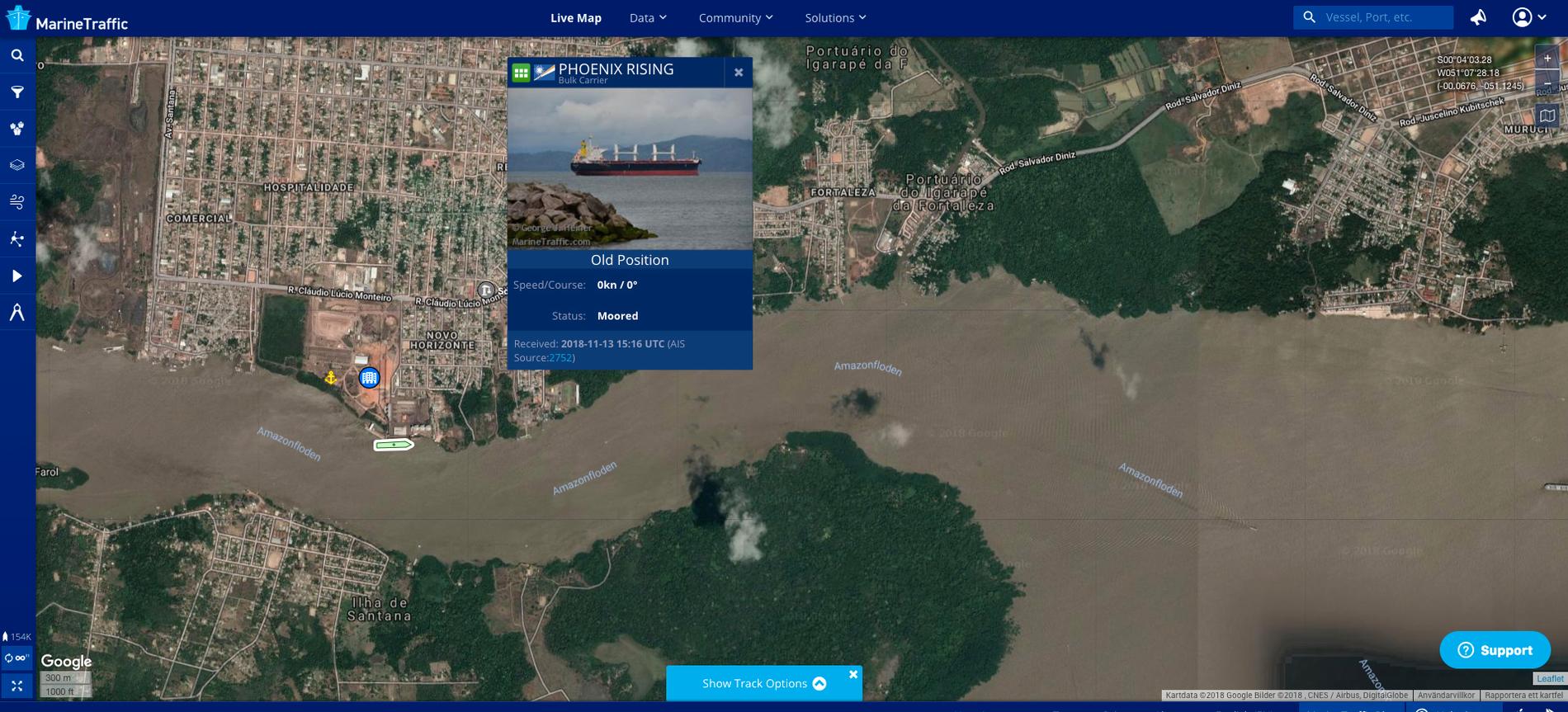 Flisanläggningen ligger i staden Santana vid Amazonflodens mynning. Den 13 november avgick bulkfartyget ”Phoenix Rising”, fullastat med flis, med destination Stockholm.