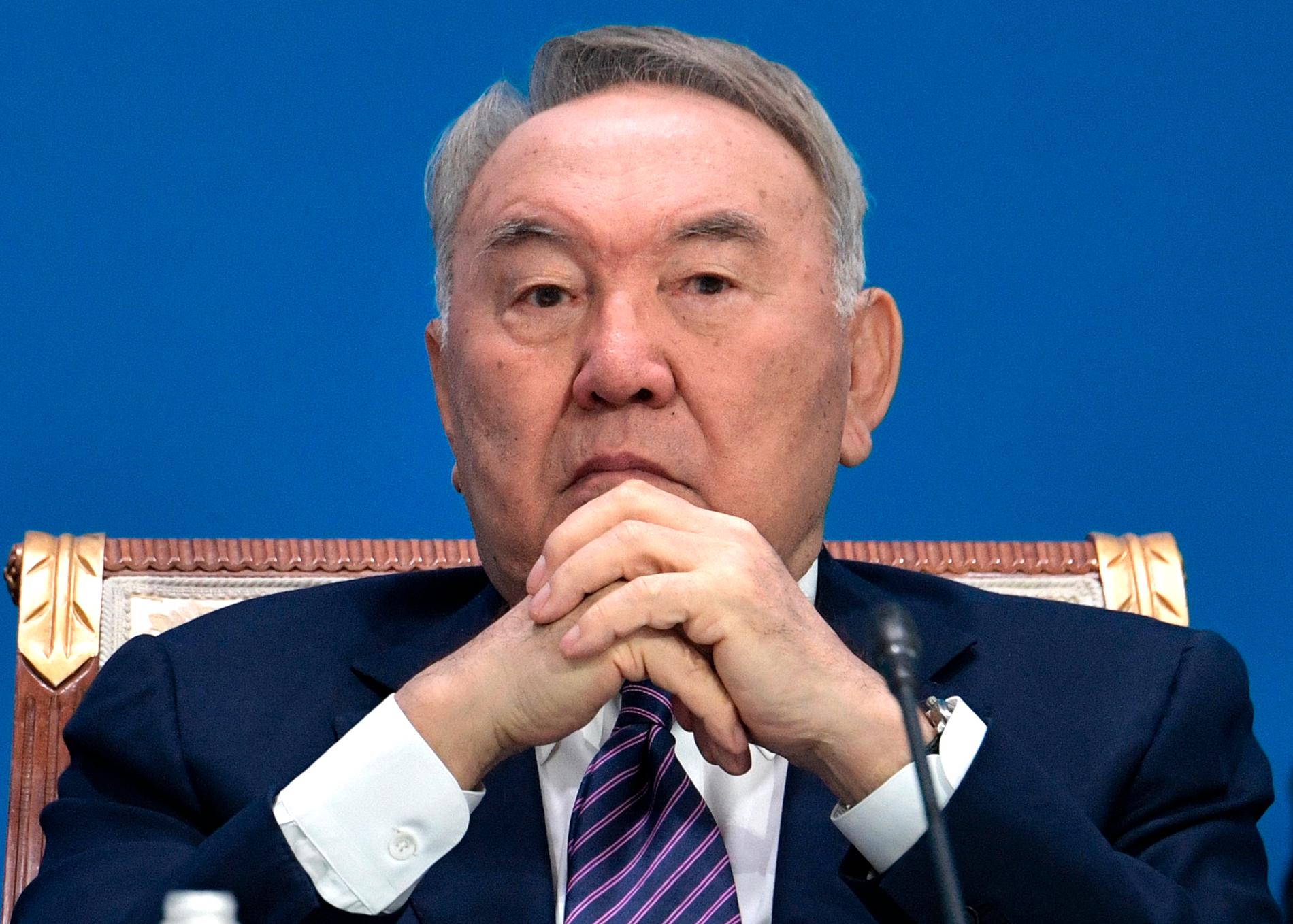 Kazakstans tidigare president och landsfader Nursultan Nazarbajev 2019.
