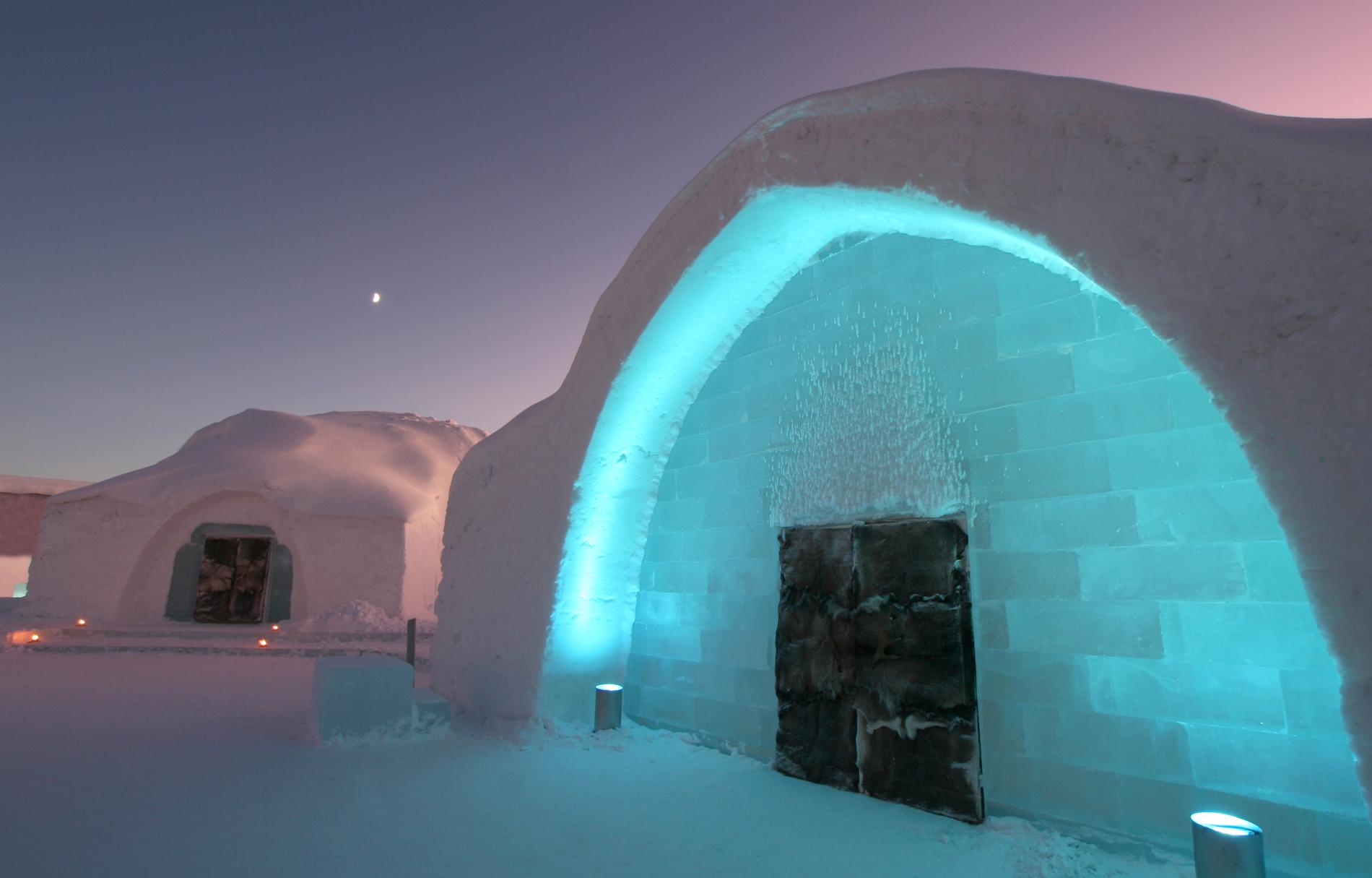 Icehotel i Jukkasjärvi är världens första ishotell. 
