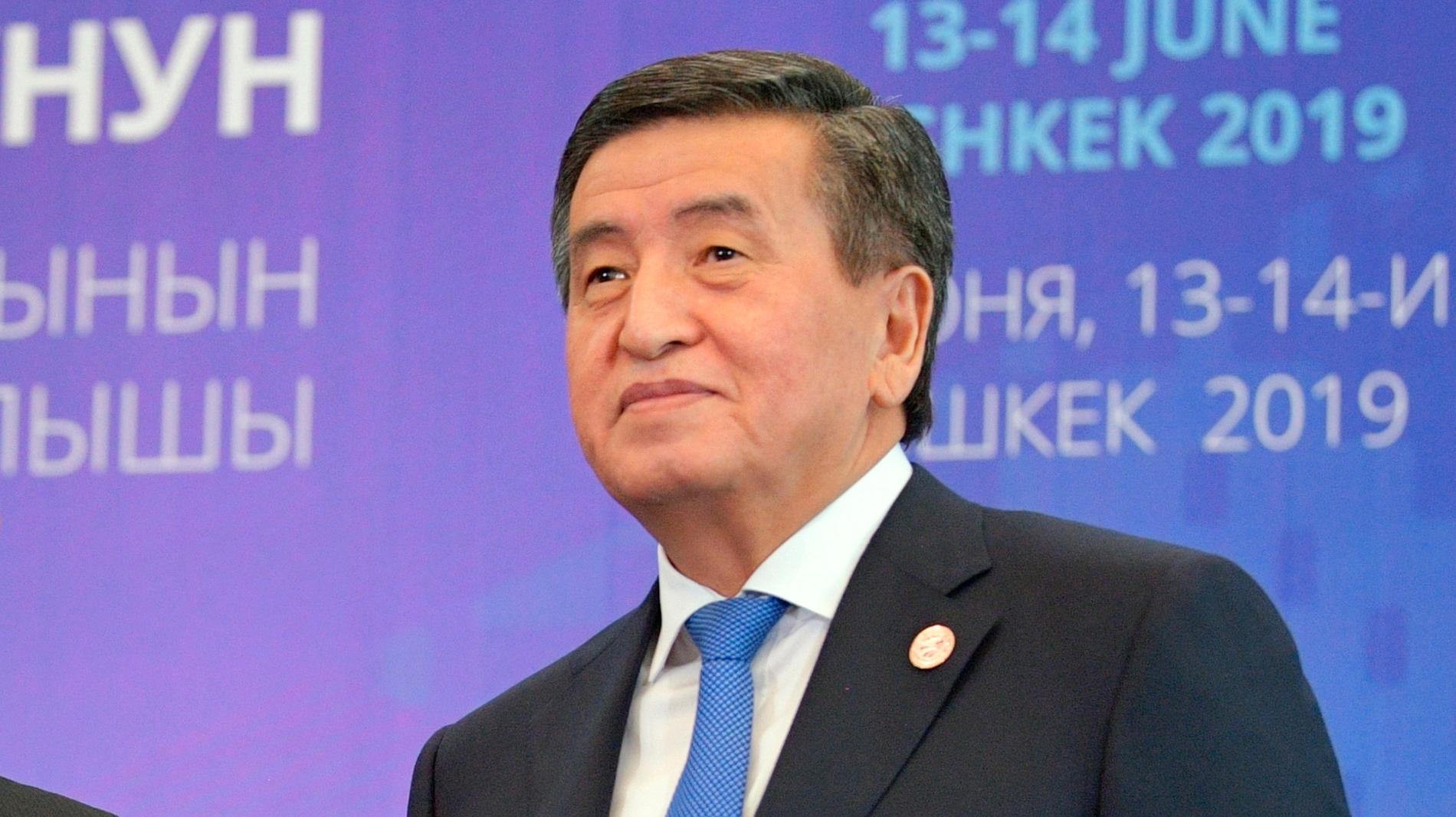 Kirgizistans president Sooronbaj Zjeenbekov. Arkivbild.