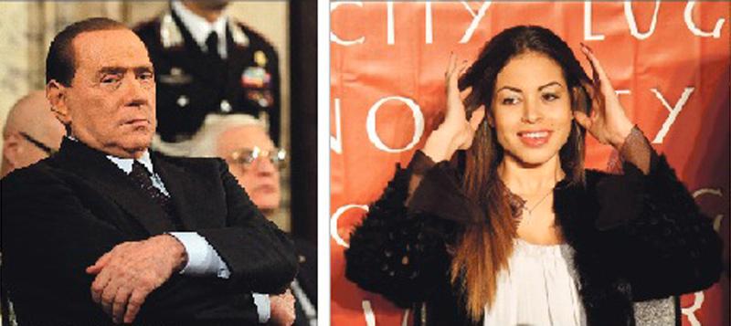 I SKANDALENS CENTRUM  Silvio Berlusconi – och flickan han misstänks ha köpt sex av, Karima El Mahroug.