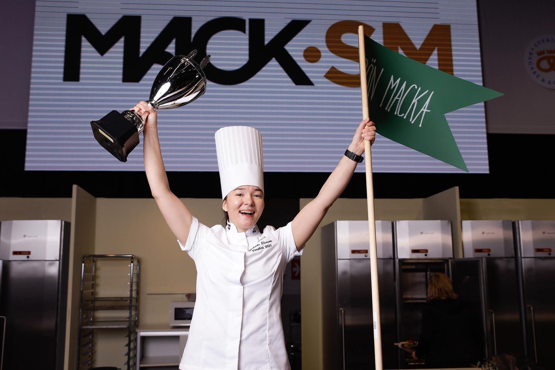 Mikaela Eliasson på Haga Schweizeri i Stockholm tog hem guldet i Mack-SM för sin ”Grön macka”.