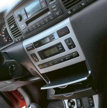 2004 jabbades inredningen upp i Corolla. Biljournalister har tidigare tyckt att Toyotas bilar varit lite ”gubbiga” – det har Toyota velat ändra på.