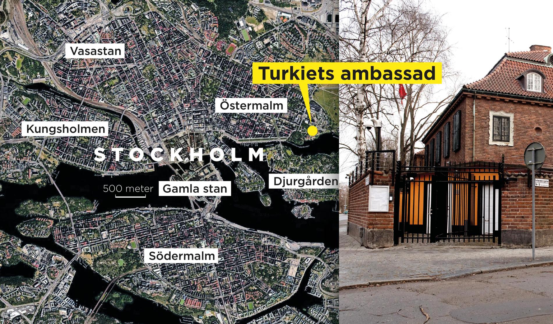 Högerextremisten Rasmus Paludan hade fått tillstånd för en allmän sammankomst vid Turkiets ambassad i Stockholm på lördagen.