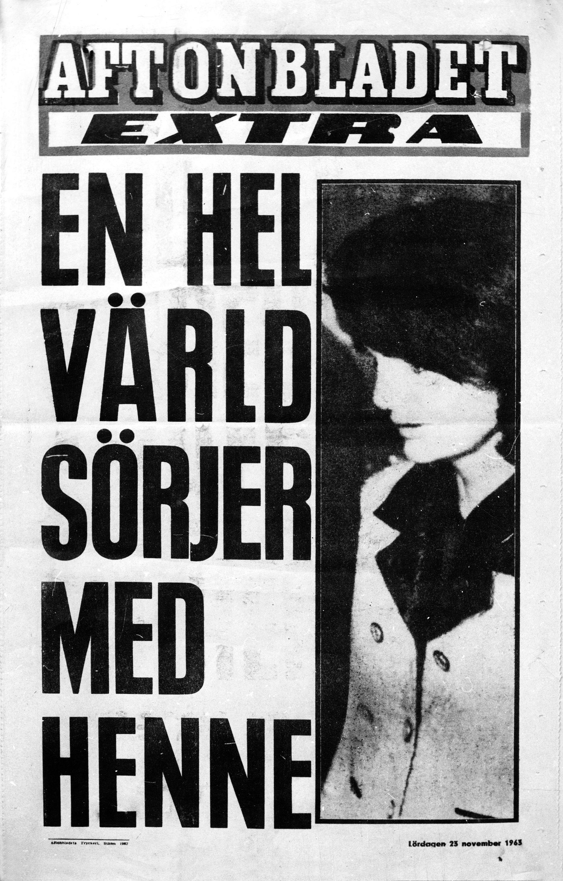 Aftonbladets löpsedel lördagen den 23 november, dagen efter mordet.