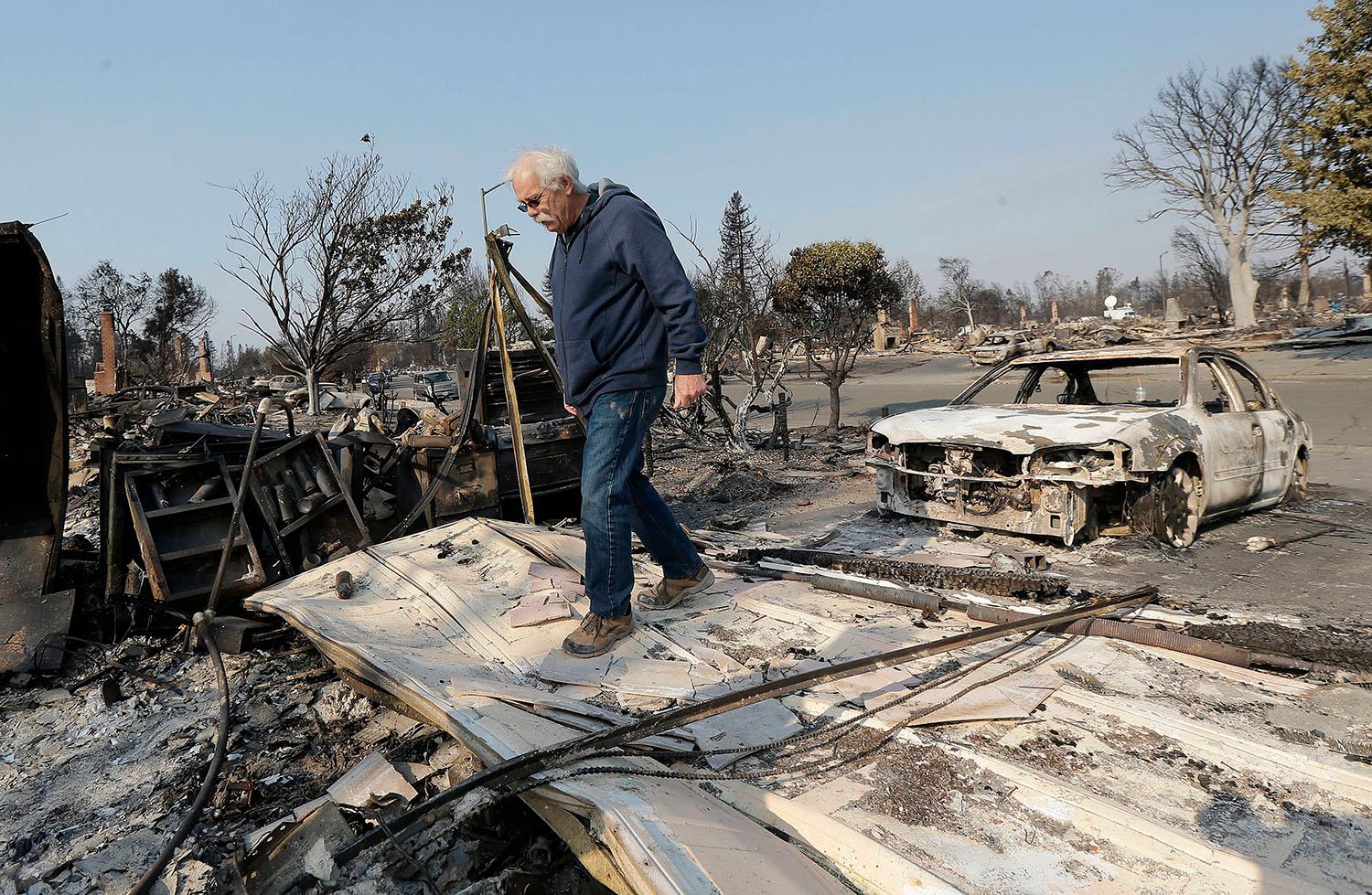 Phil Rush har förlorat sitt hem i branden.