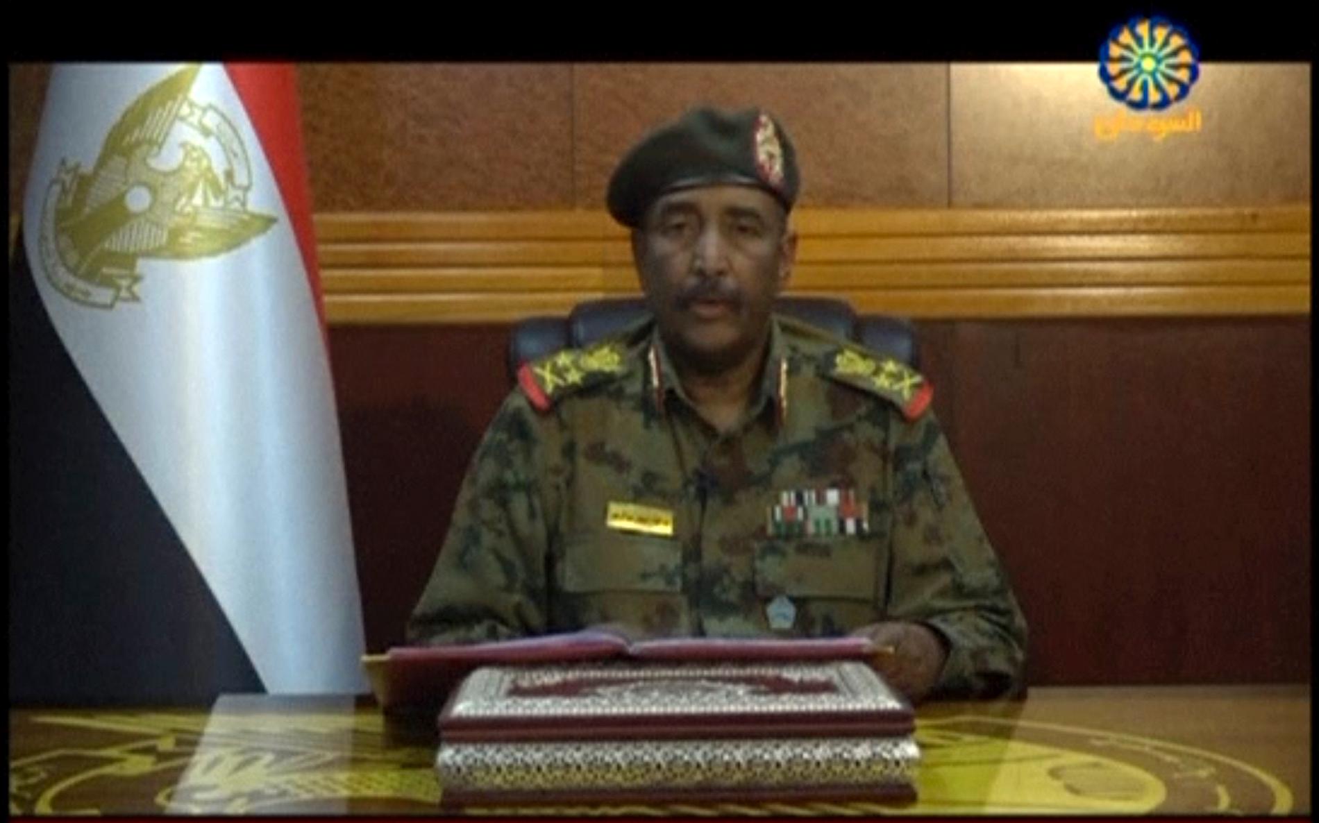Den sudanesiska militärjuntans ledare, generallöjtnant Abd al-Fattah Burhan. Arkivbild.