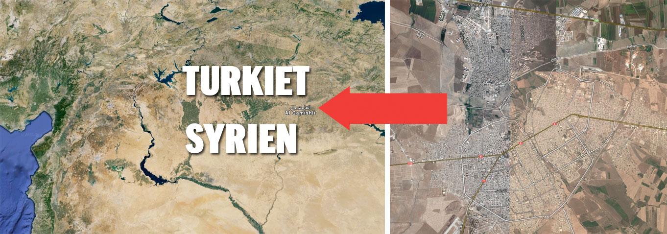 Staden svenske journalisten har gripits i ligger precis på gränsen mellan Syrien och Turkiet. På lördagskvällen blev han frisläppt.