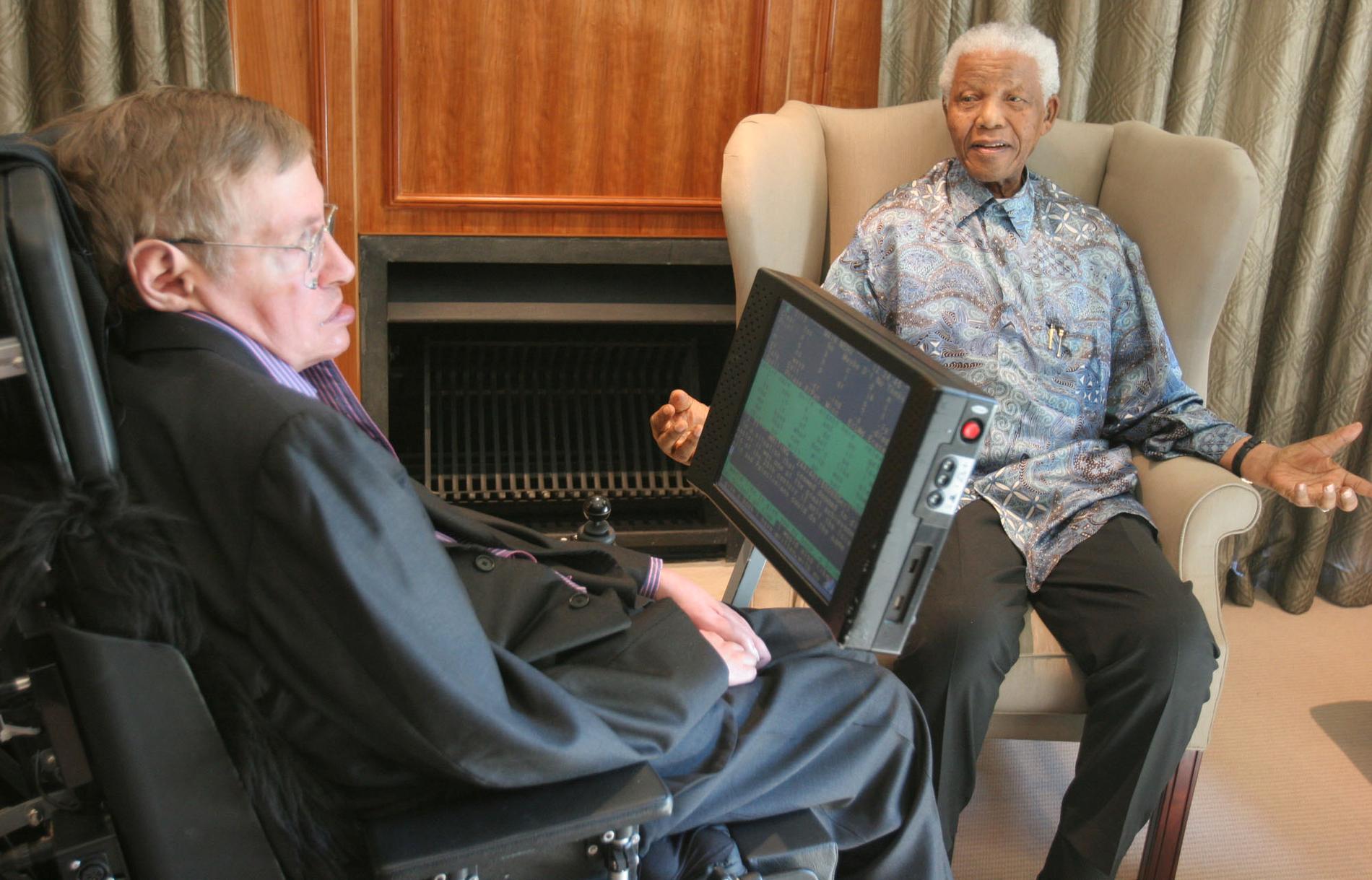 Hawking och Mandela 2008.
